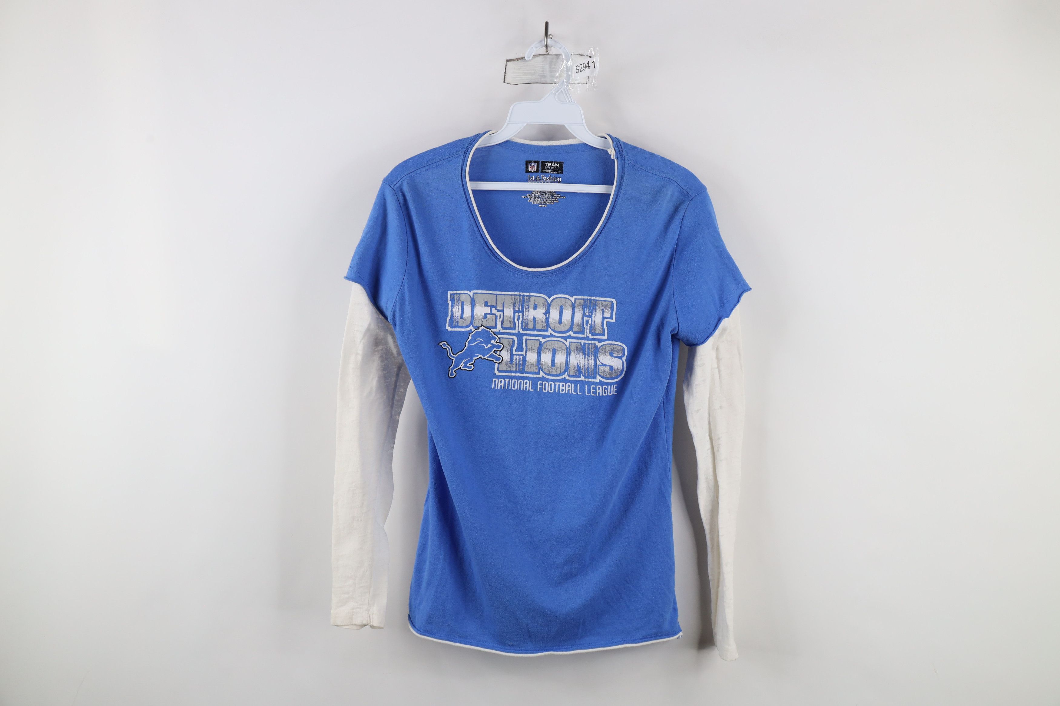Vintage Vintage Y2K NFL Detroit Lions Football Long Sleeve T-Shirt Size M / US 6-8 / IT 42-44 - 1 Thumbnail