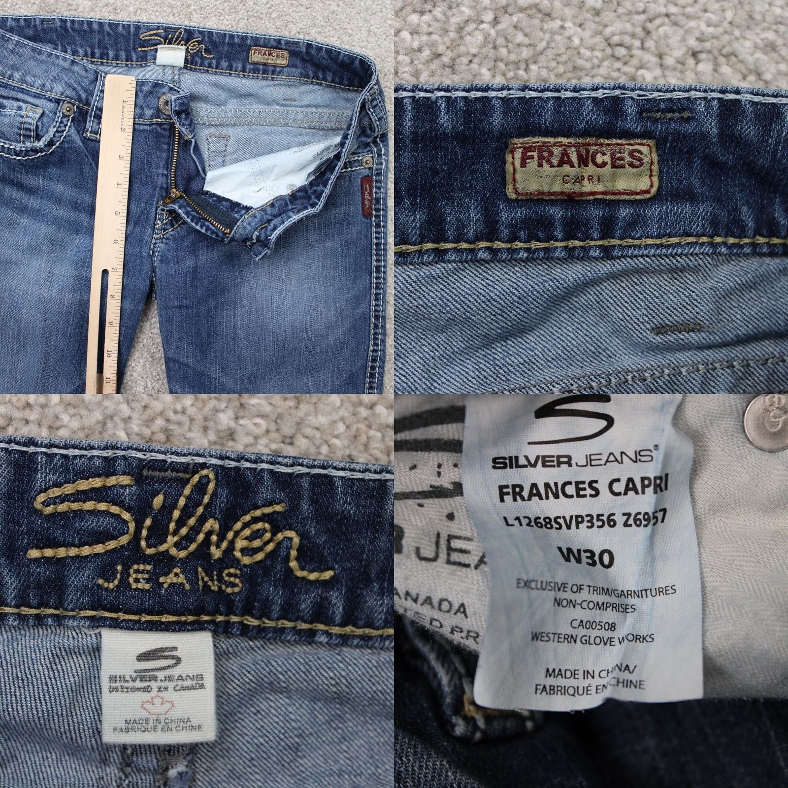 Silver Jeans Co. Silver Jeans Womens 30 Blue Frances Capri Denim 5-Pocket Stretch Inseam 25" Regular Capri Jeans Menus Womens Size 30" / US 8 / IT 44 - 8 Thumbnail