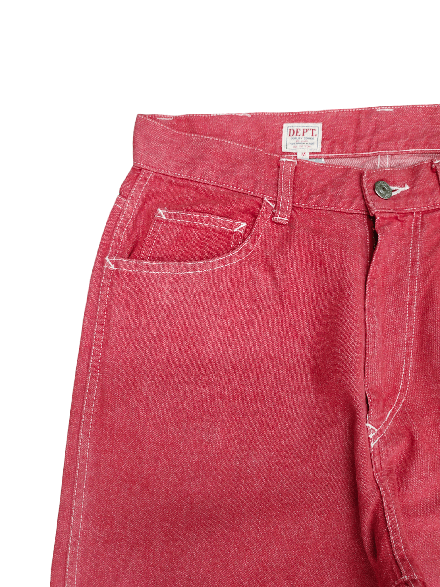 Number (N)ine × Undercover Baggy Jeans Dept Japan Red Denim Wide Leg IfSixWasNine Y2k Size US 30 / EU 46 - 4 Thumbnail