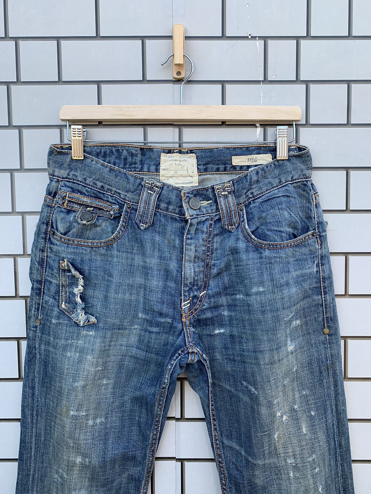 If Six Was Nine × Taverniti Japanese Brand Taverniti by Jimmy Taverniti Distressed Denim Size US 32 / EU 48 - 3 Thumbnail