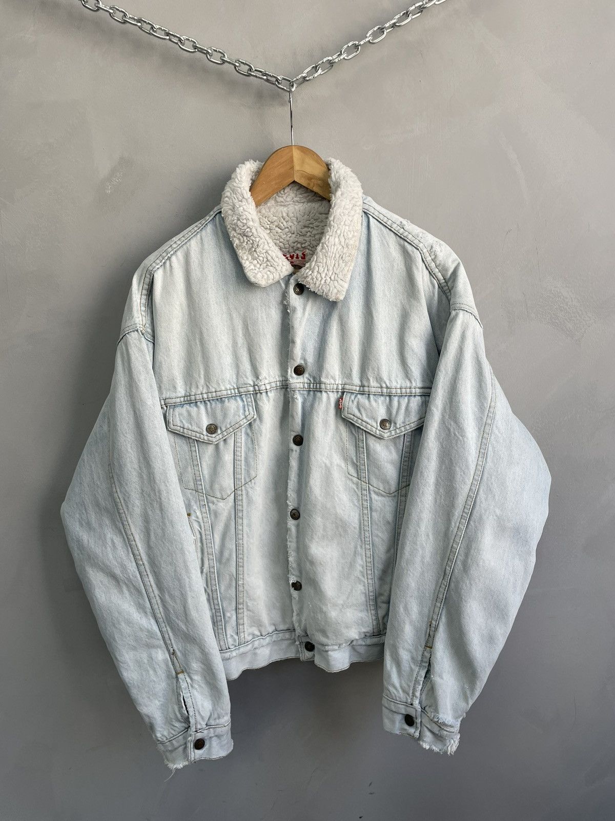 Levi's Sherpa 80s Levi’s made in USA faded Kanye west style jacket Size US L / EU 52-54 / 3 - 2 Thumbnail