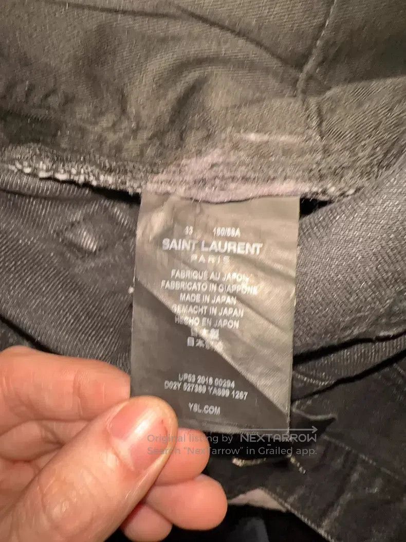 Saint Laurent Paris Saint Laurent Paris Classic single knee cut wash denim pan Size US 33 - 4 Thumbnail