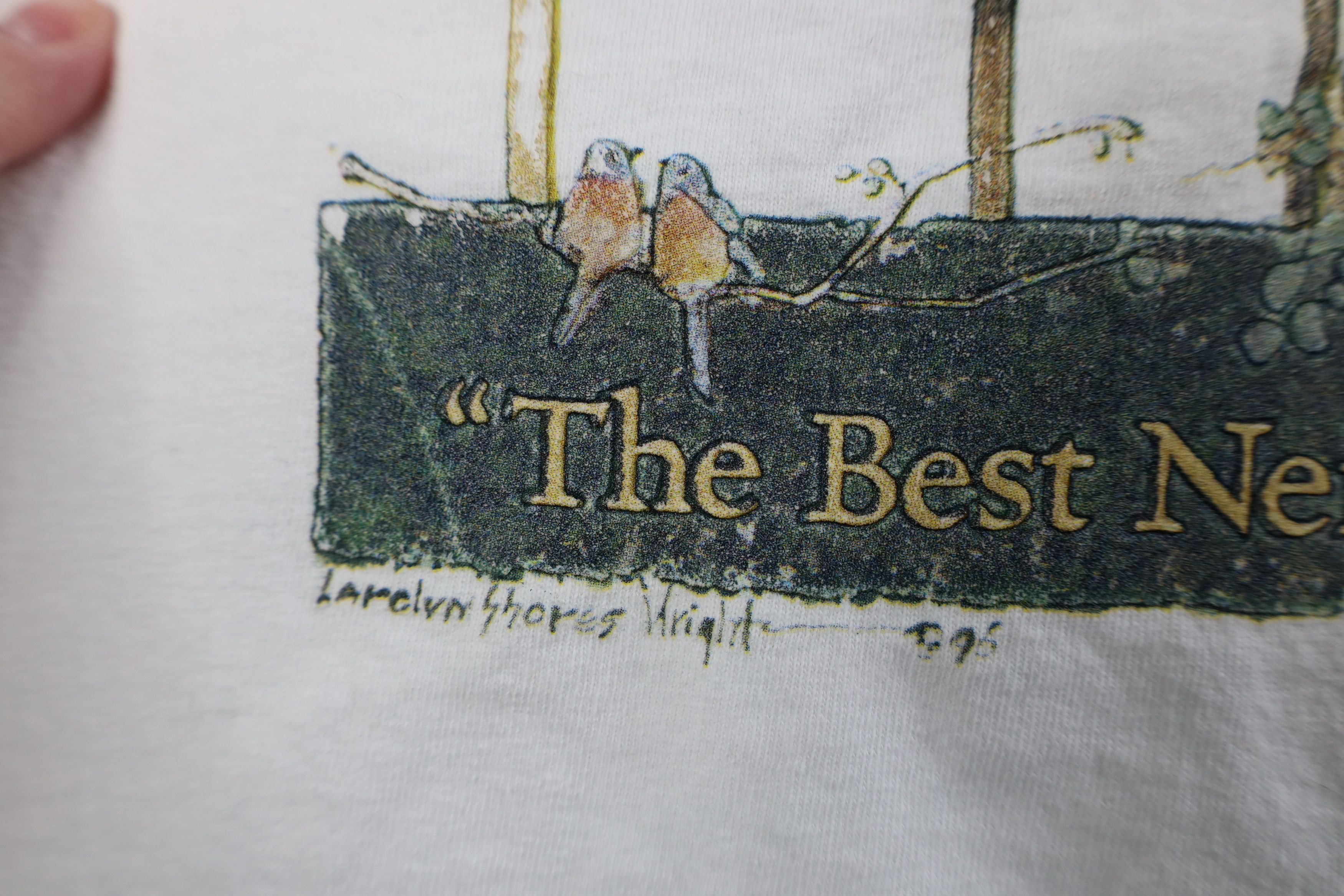 Vintage Vintage 90s Nature Bird Birdhouse Neighbors Close T-Shirt Size M / US 6-8 / IT 42-44 - 5 Thumbnail