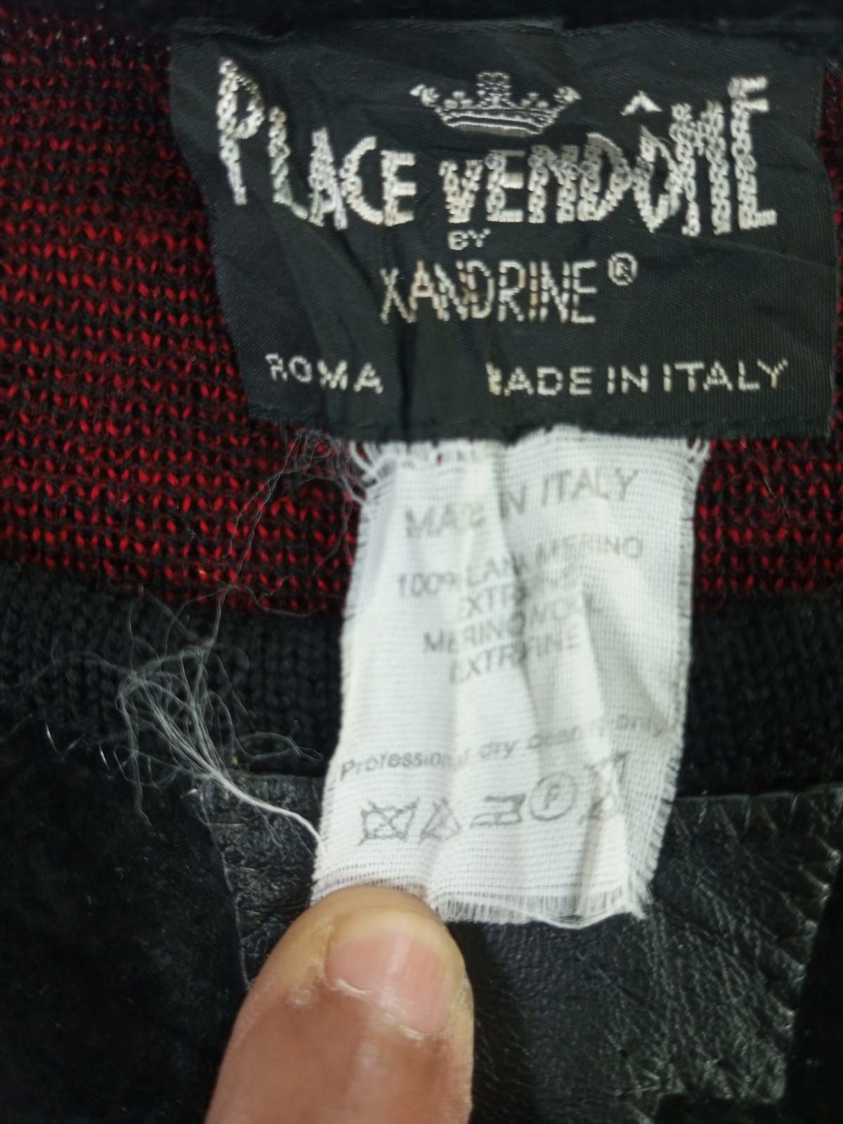 Japanese Brand Crazy Vintage Place Vendome leather Knit Crewneck Sweater Size M / US 6-8 / IT 42-44 - 8 Thumbnail