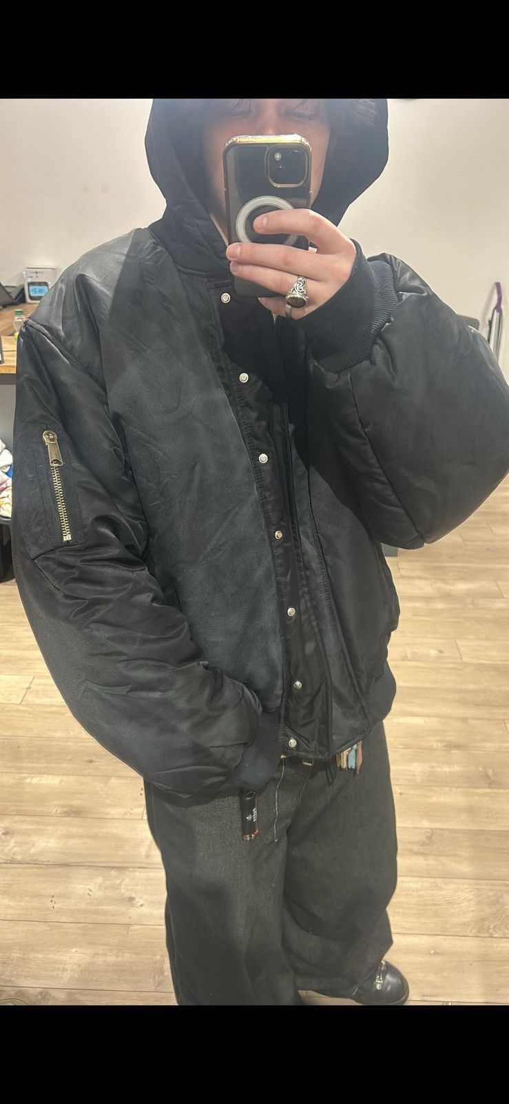 No Faith Studios NO/FAITH STUDIOS REVERSIBLE ONYX BOMBER JACKET Size US XL / EU 56 / 4 - 10 Thumbnail