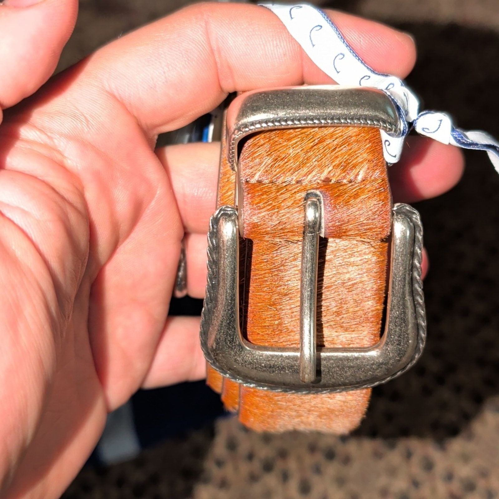 Jacob Cohen Jacob Cohen Brown Leather Belt with Silver Buckle Size ONE SIZE - 9 Thumbnail