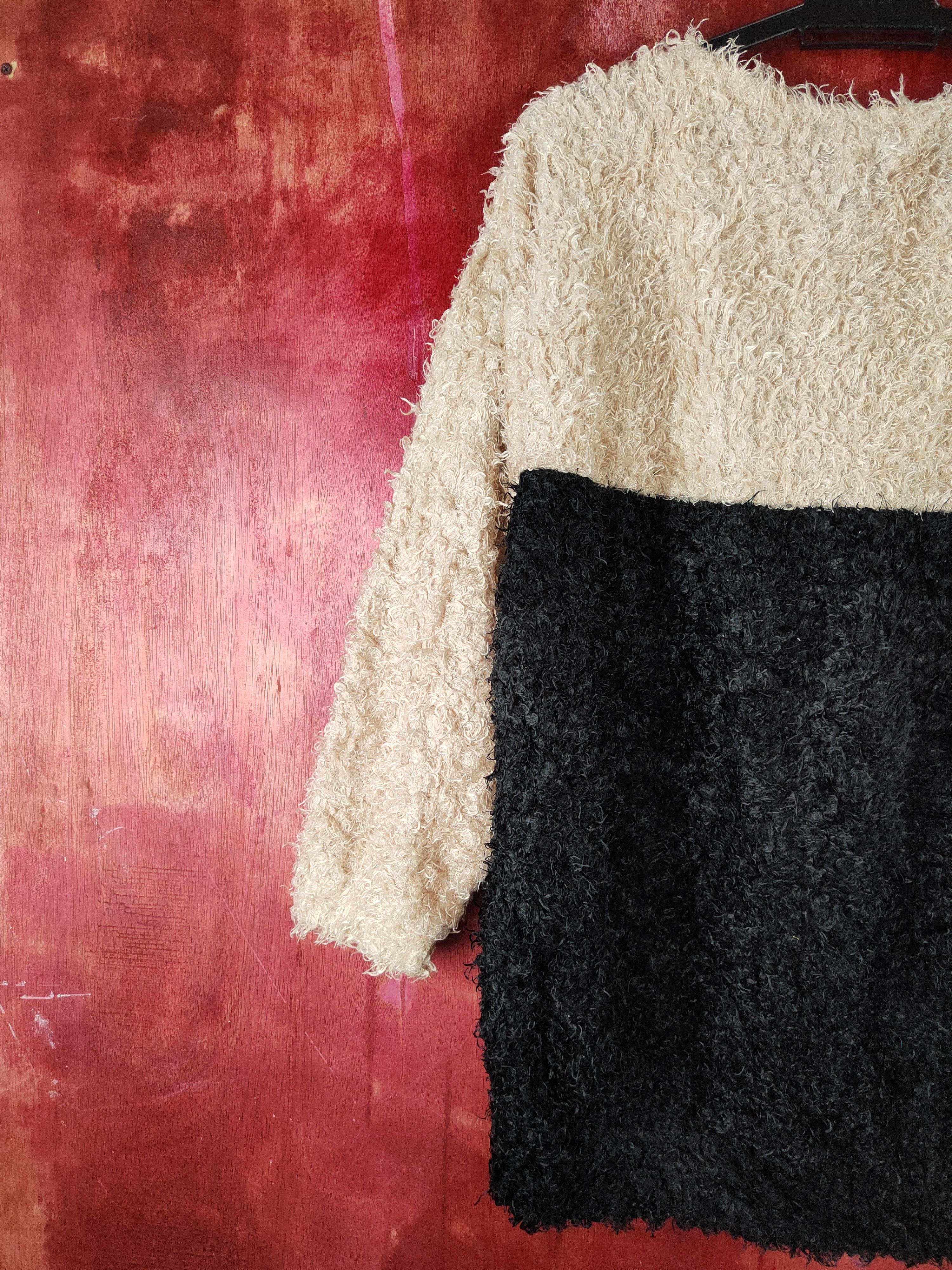 Japanese Brand × Vintage Drea my Minx Black Brown Fur Mohair Knitwear #S2187 Size L / US 10 / IT 46 - 8 Thumbnail