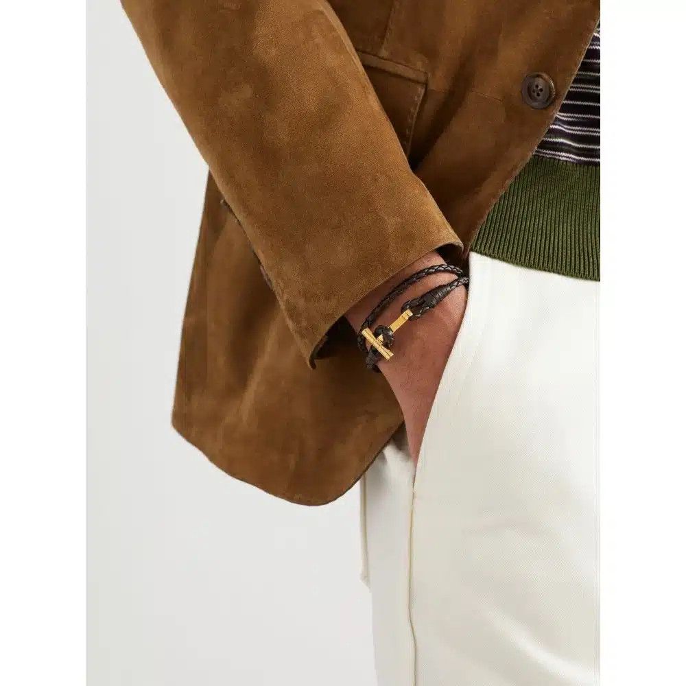 Tom Ford o1loc1c0825 JM0005T Size: OS / Leather Bracelet in Black Size ONE SIZE - 2 Thumbnail