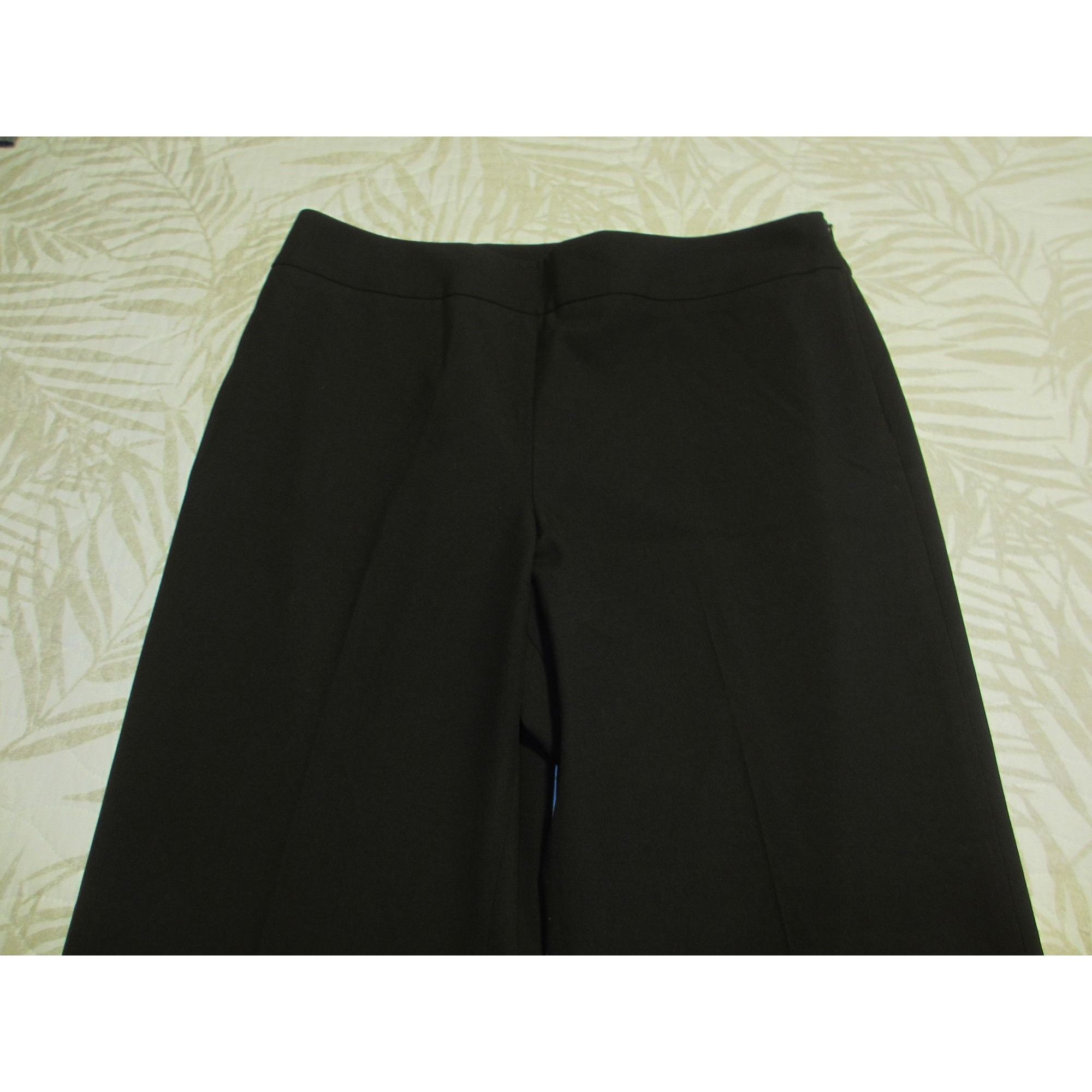 Talbots Talbots Womens Classic Fit Brown Wide-Leg Trousers Size 10L Size 32" / US 10 / IT 46 - 3 Thumbnail