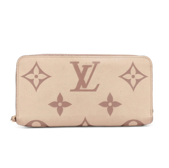 Louis Vuitton Monogram Bicolor Empreinte Zippy Wallet Creme x Bois de Rose Size ONE SIZE - 1 Thumbnail