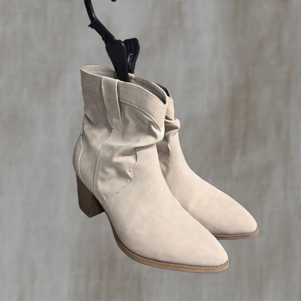 Vintage Time and Tru Faux Suede Chelsea Ankle Boots Brown Women's 10 Size US 10 / IT 40 - 1 Thumbnail