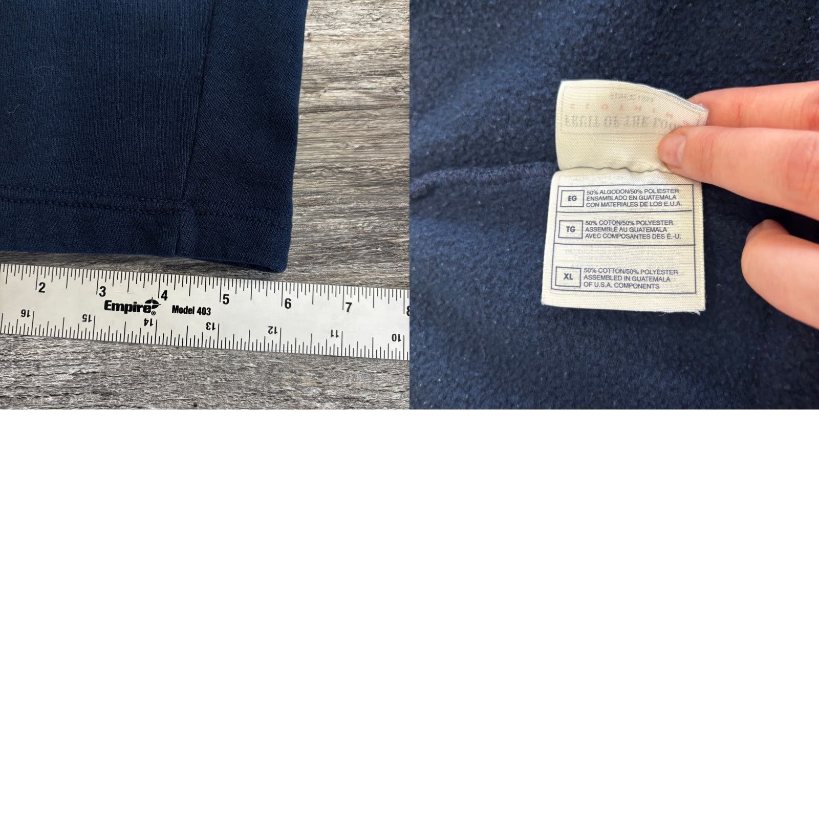 Fruit Of The Loom VINTAGE Fruit of the Loom Blue Mens XL Pull On Tapered Sweatpants Joggers 90s Size US 36 / EU 52 - 9 Thumbnail