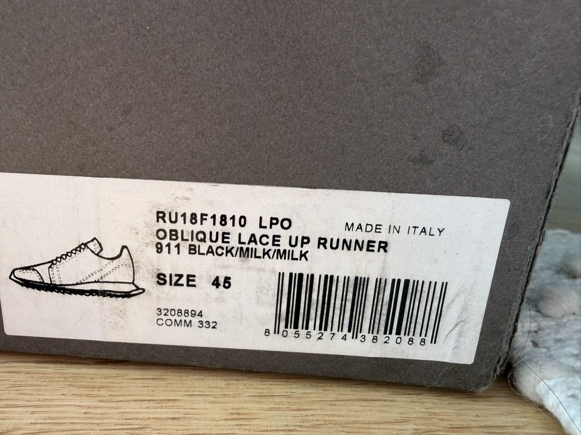 Rick Owens Rick Owens FW18 "Sisyphus" Oblique Laceup Runners Size US 11.5 / EU 44-45 - 4 Thumbnail