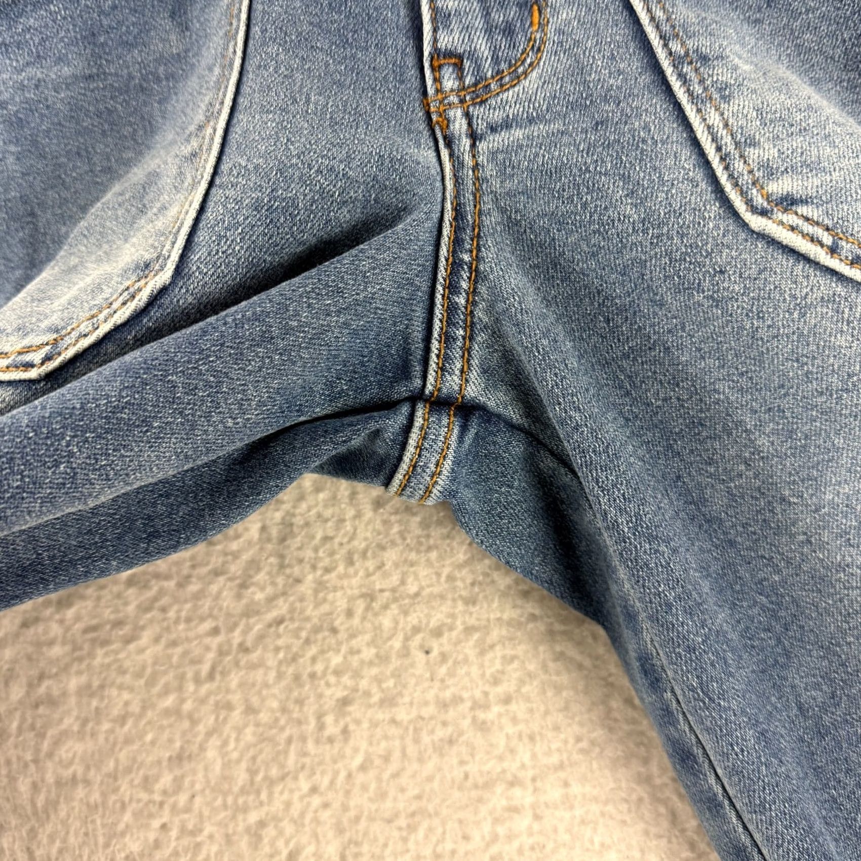 Denime Judy Blue Jeans Women 90s Straight Cargo Pocket Mid Rise Denim Blue 25 Regular Everyday Womens Jeans Size 42" / US 20 - 7 Thumbnail