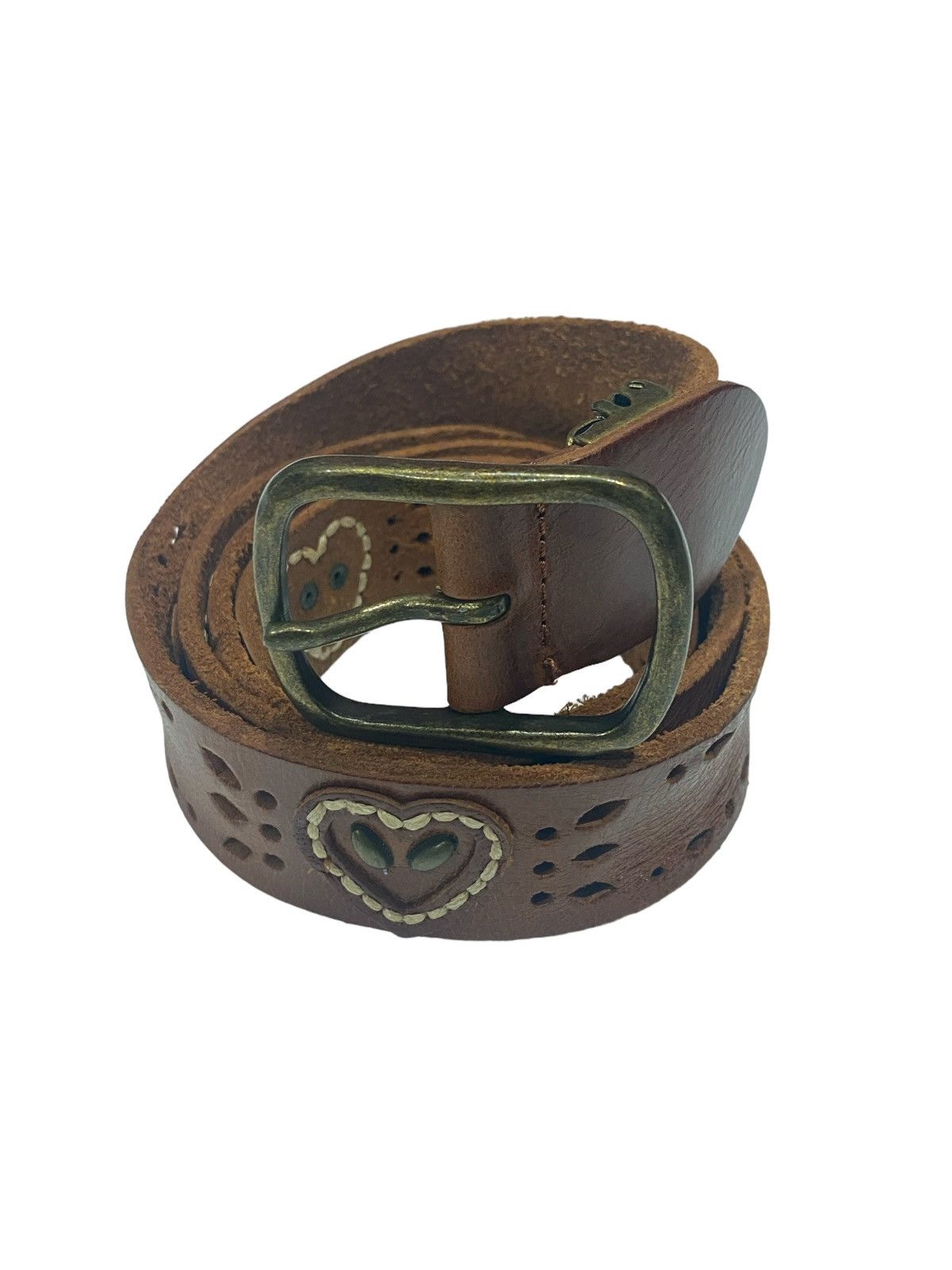 Japanese Brand Men’s Brown Leather Belt Size 33”-37” Size 36 - 2 Thumbnail