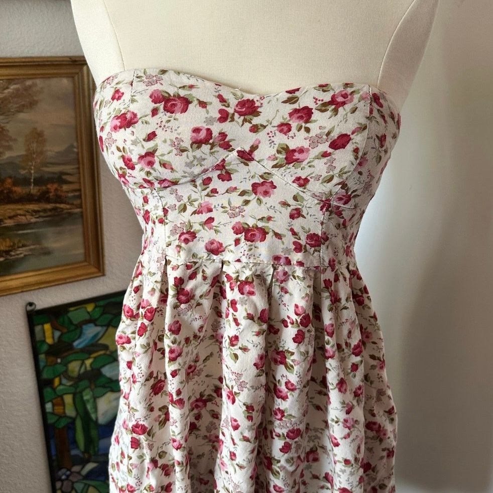 Feathers feathers red and white sleeve floral top Size S / US 4 / IT 40 - 2 Thumbnail