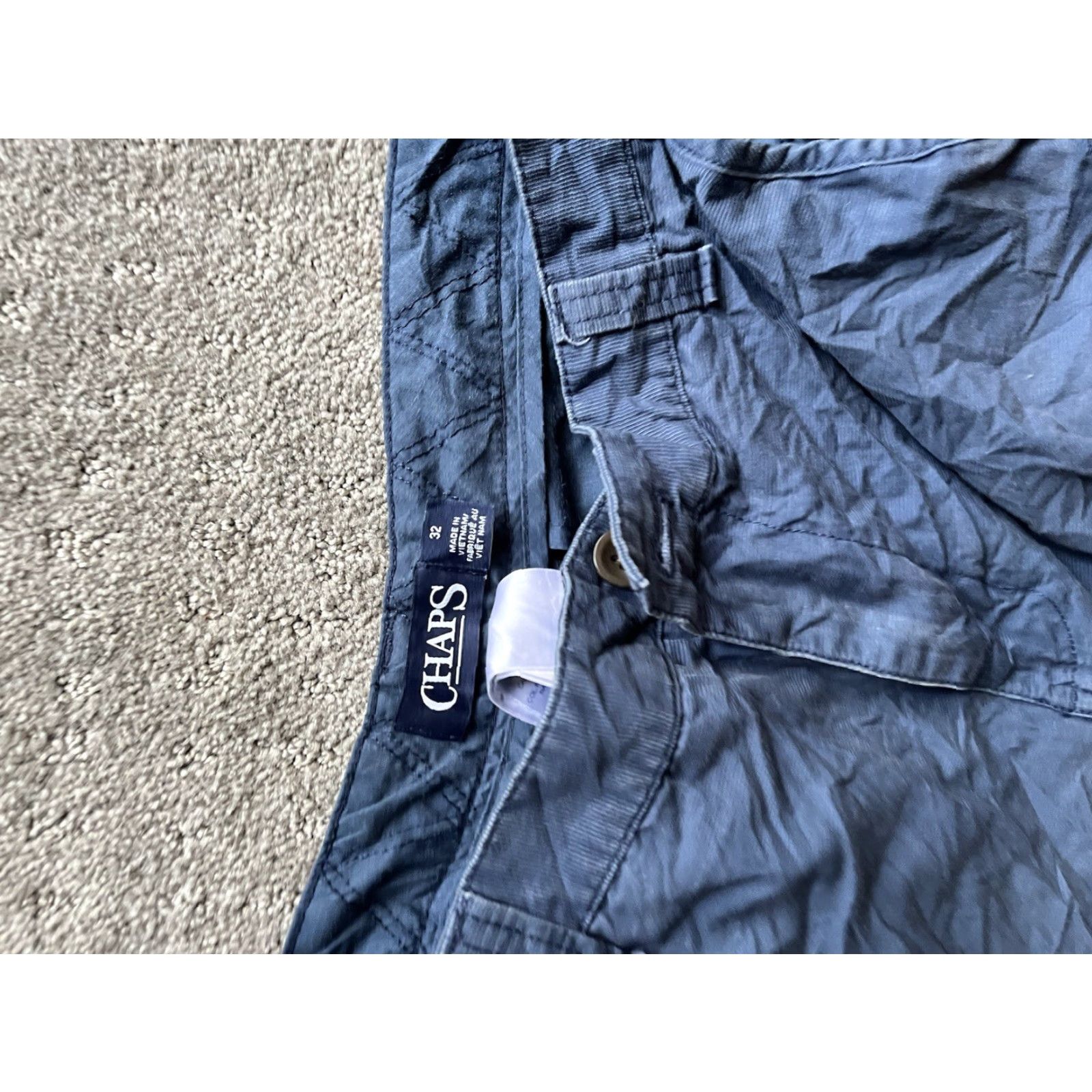 Chaps Chaps Men's Cargo Shorts Size 32 Blue Cotton Regular Fit Size US 32 / EU 48 - 3 Thumbnail