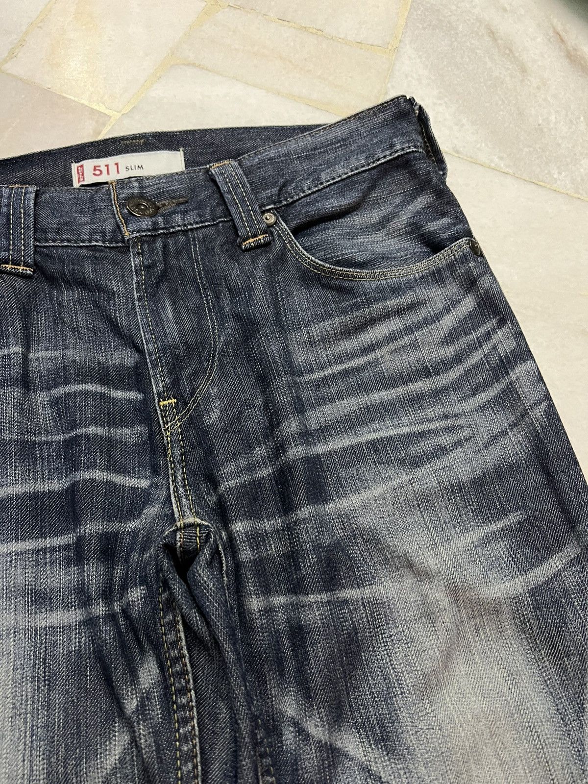Levi's 💥Rare💥Vintage Levis 511 Distressed Jean Size US 32 / EU 48 - 9 Thumbnail
