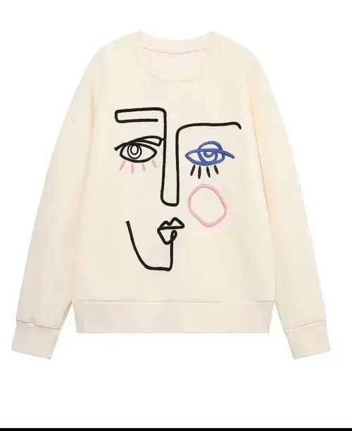 Japanese Brand × Vintage Zevity Women Fashion Abstract Portrait Embroidery Size ONE SIZE - 1 Thumbnail
