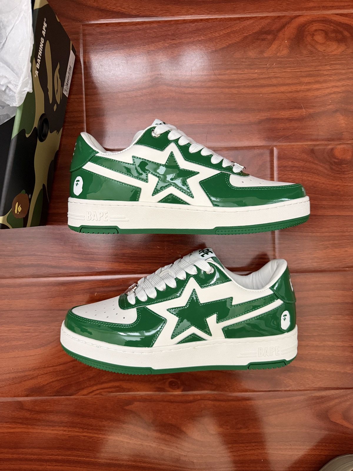 Bape Bapesta icon low green Size US 8.5 / EU 41-42 - 2 Thumbnail