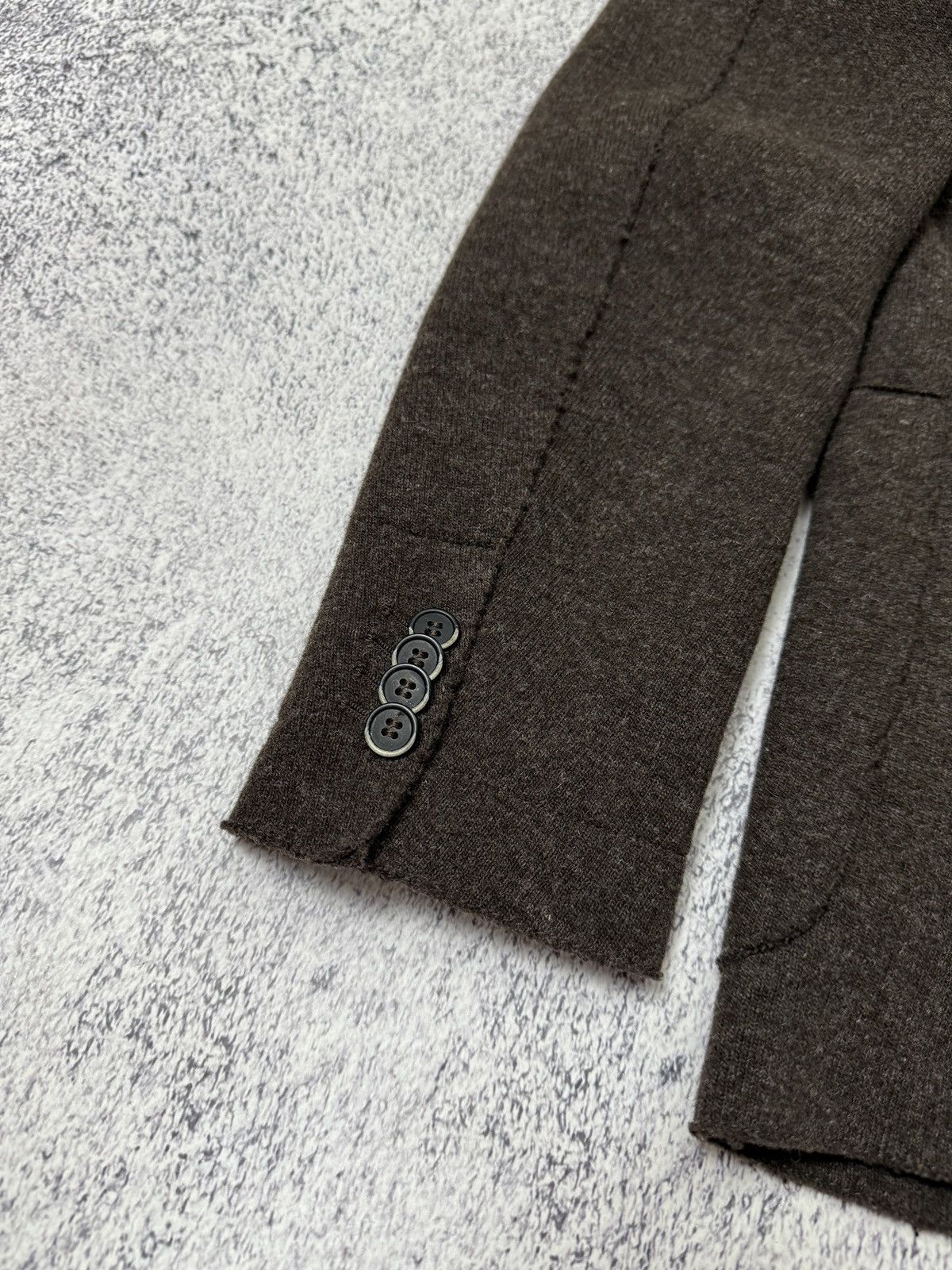 Barena Venezia Barena Venezia Unstructured Wool Knit Jacket Blazer Brown Size 48R - 12 Thumbnail