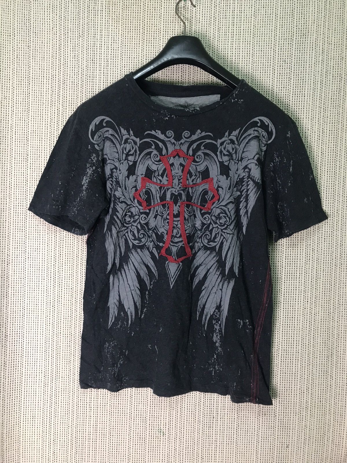 GOSTAR DE FUGA Affliction Men's Burgundy and White T-shirt Size US L / EU 52-54 / 3 - 1 Thumbnail
