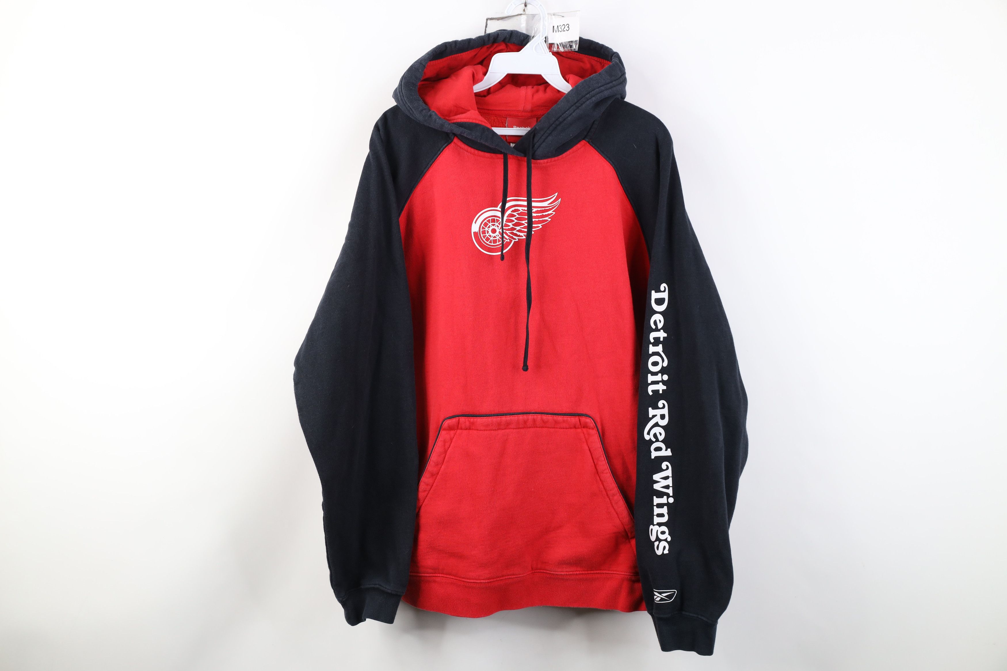 Reebok Vintage Reebok Spell Out Detroit Red Wings Hockey Hoodie Red Size US M / EU 48-50 / 2 - 1 Thumbnail