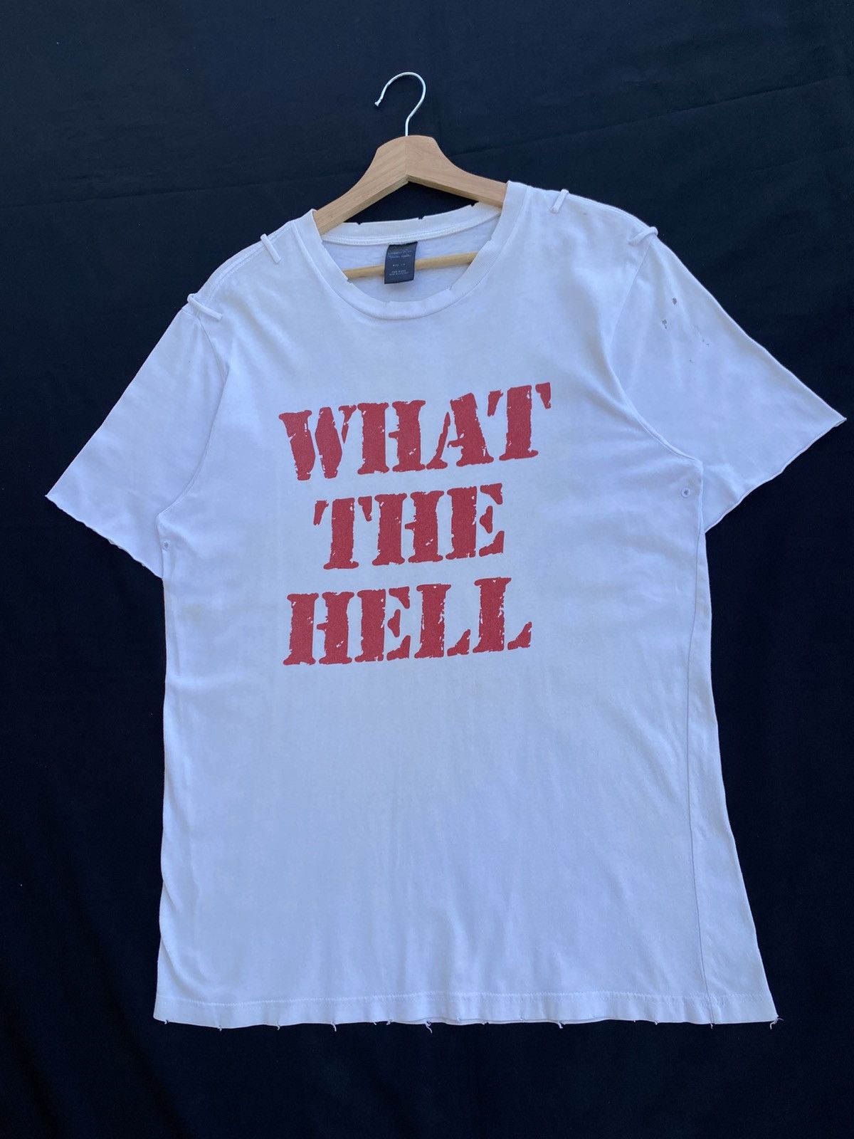 Japanese Brand Rare "What The Hell" Inspired by Number (N)ine Tshirt Size US L / EU 52-54 / 3 - 4 Thumbnail