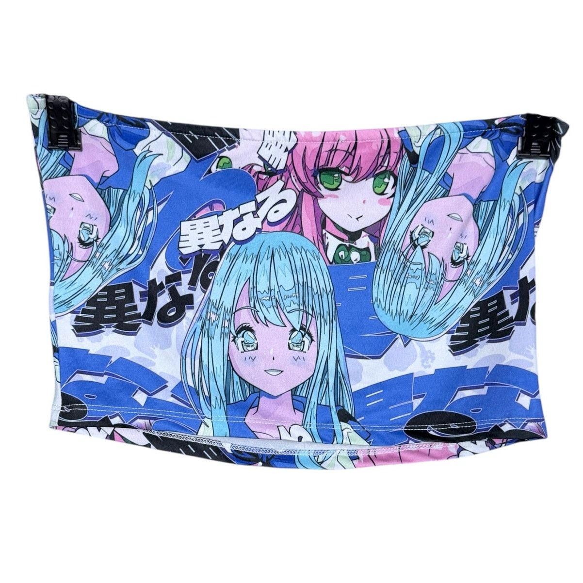 Other New Girl Order Women's 12 Blue Anime Girl Tube Bandeau Top Size L / US 10 / IT 46 - 7 Thumbnail