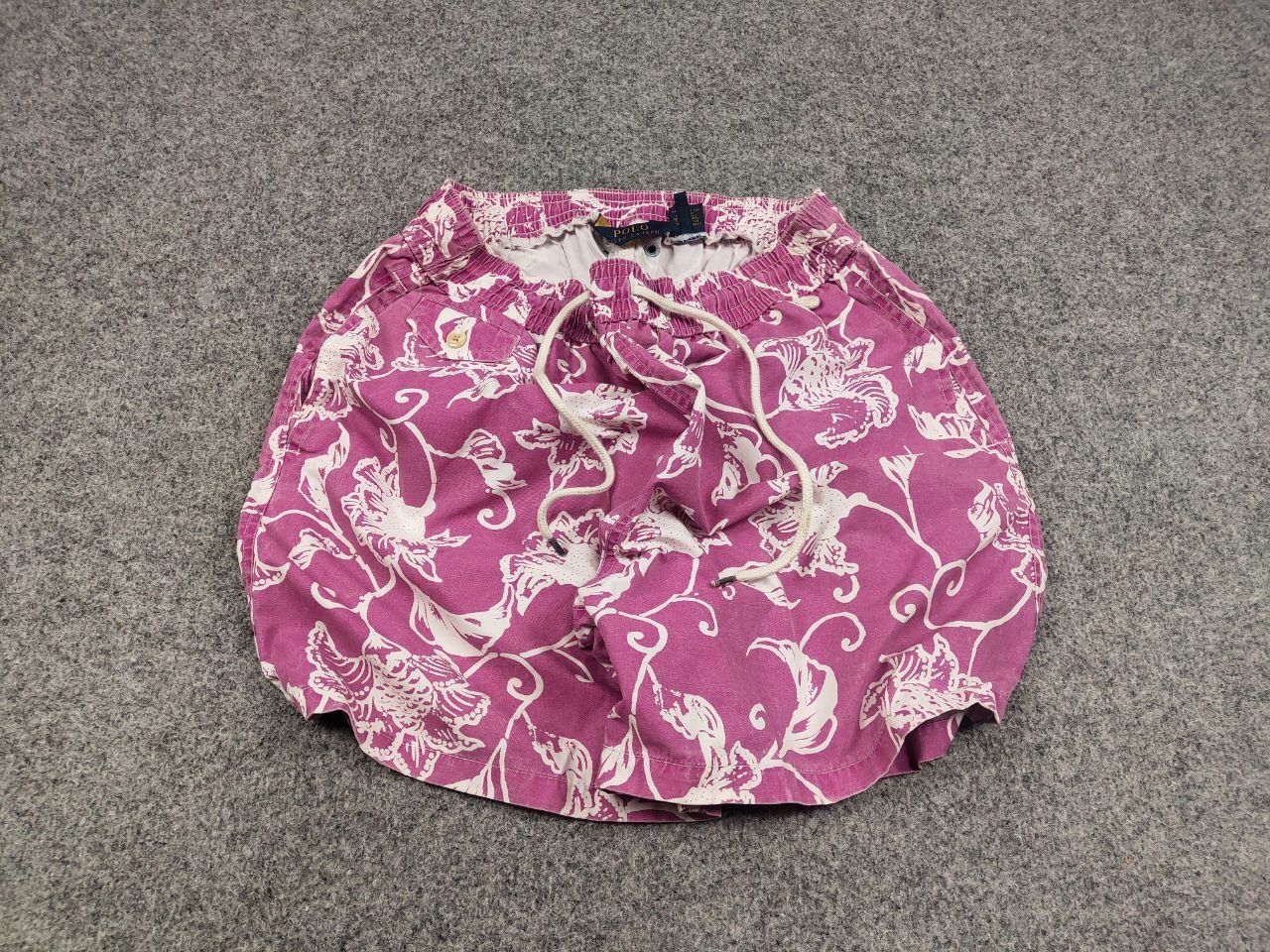 Polo Ralph Lauren Polo Ralph Lauren Pink Flowers Canvas Nylon Shorts Vintage Size US 32 / EU 48 - 2 Thumbnail