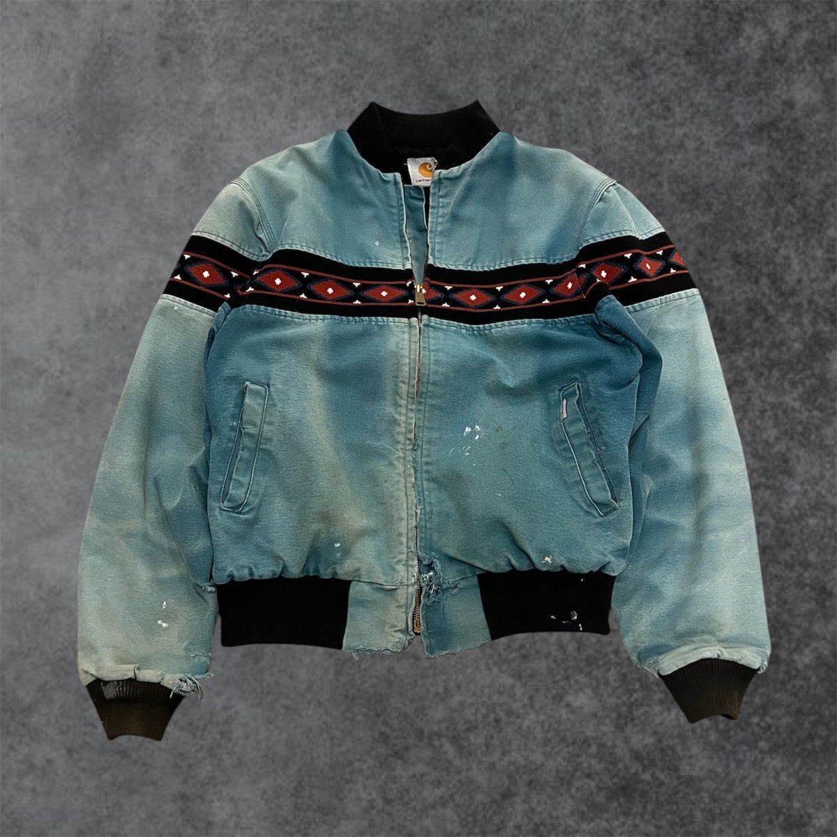 Carhartt × Vintage 90's Carhartt J133 BLK Active Wear Denim Jacket