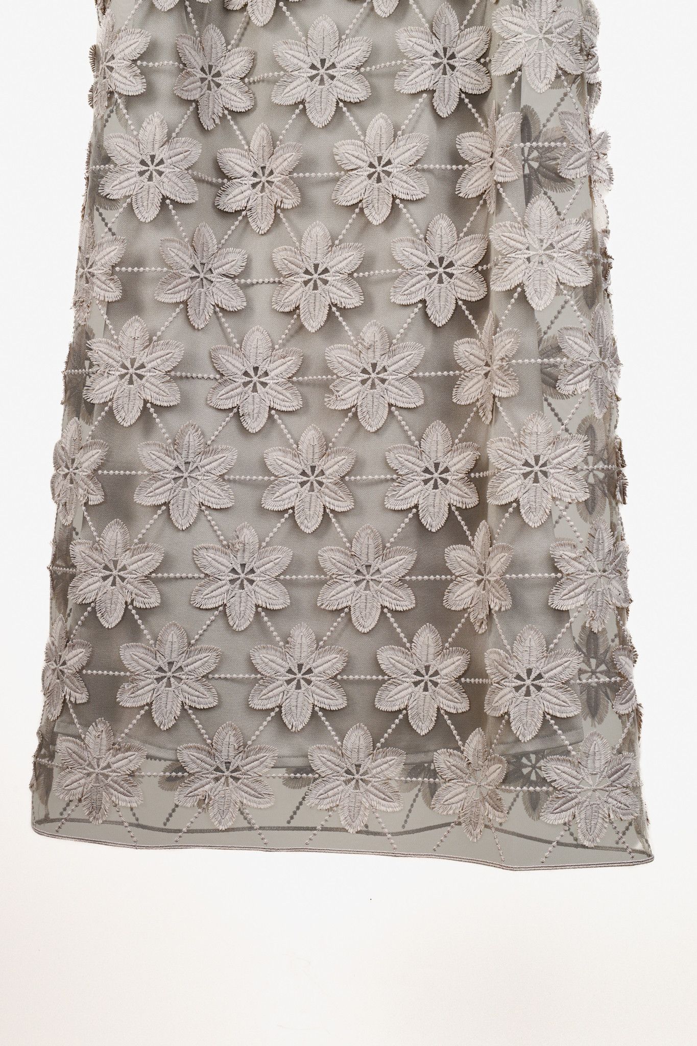 D.Exterior D. Exterior Taupe Floral Embroidered Shift Dress Size L / US 10 / IT 46 - 7 Thumbnail