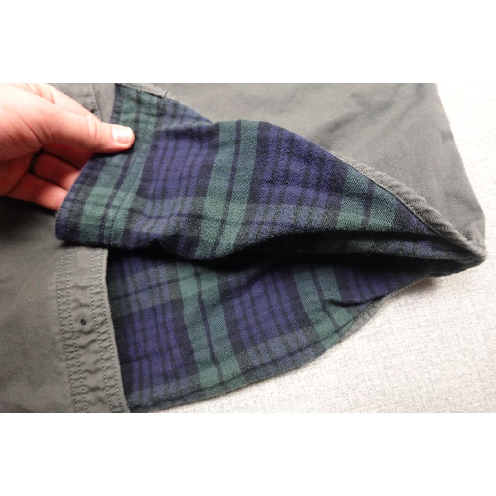 Vintage L.L. Bean Flannel Button Up Lined Shirt Mens Medium Green Canvas Heavyweight Size US M / EU 48-50 / 2 - 3 Thumbnail