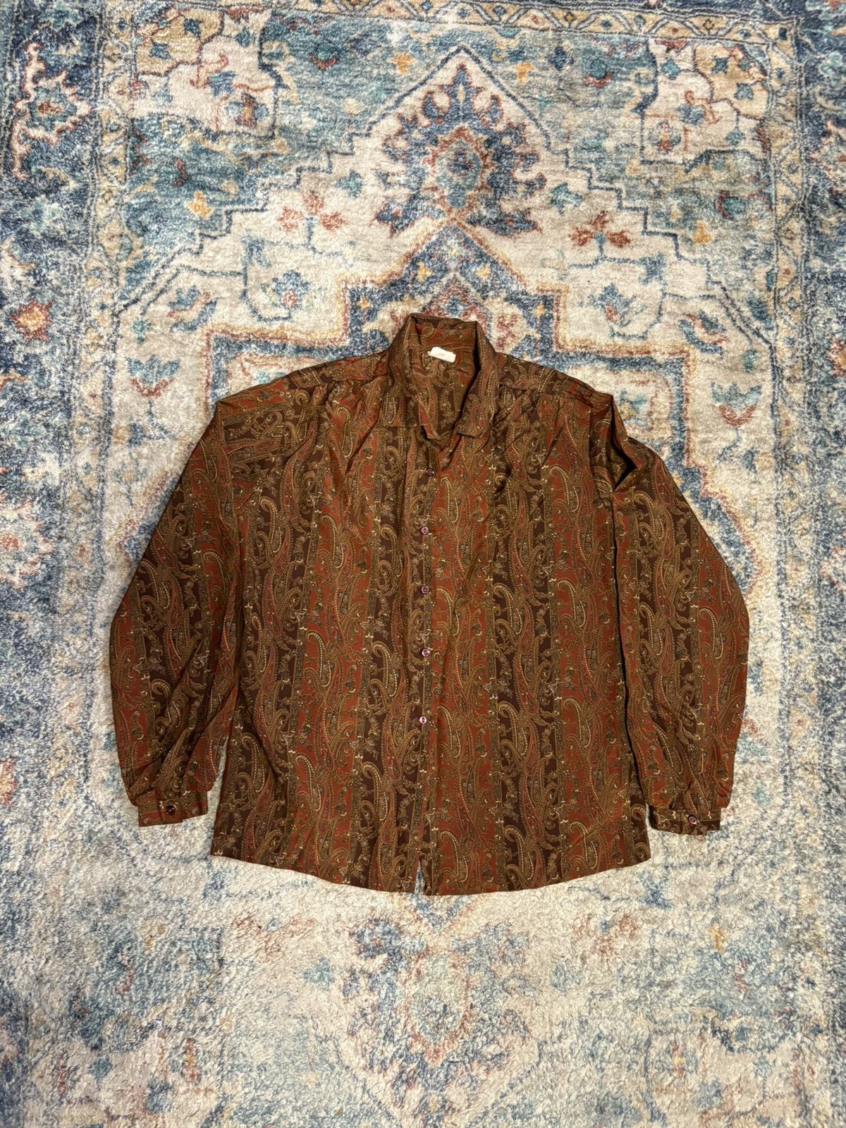 Vintage Vintage 70s StyleRite Paisley Button-up Shirt Medium Size M / US 6-8 / IT 42-44 - 1 Thumbnail