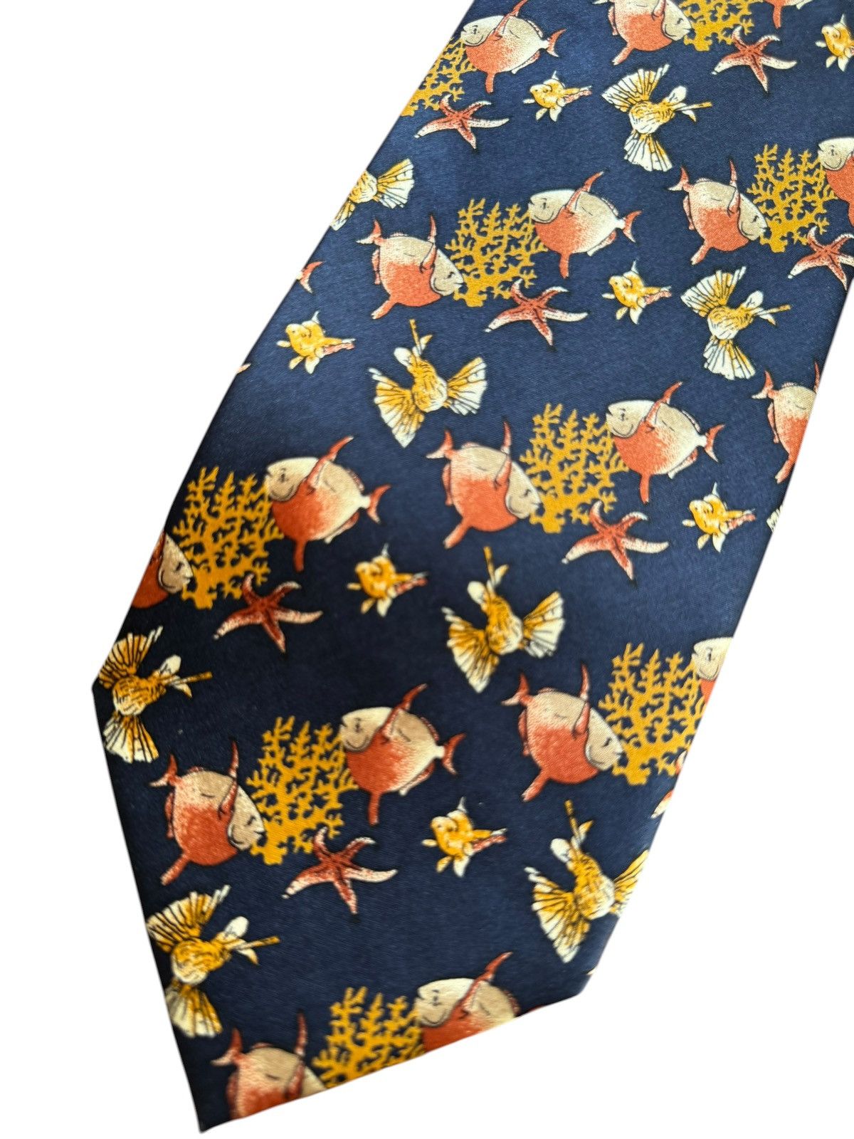 Other Laurant Benon Paris Vintage Navy Silk Marine Motif Tie Size ONE SIZE - 5 Thumbnail