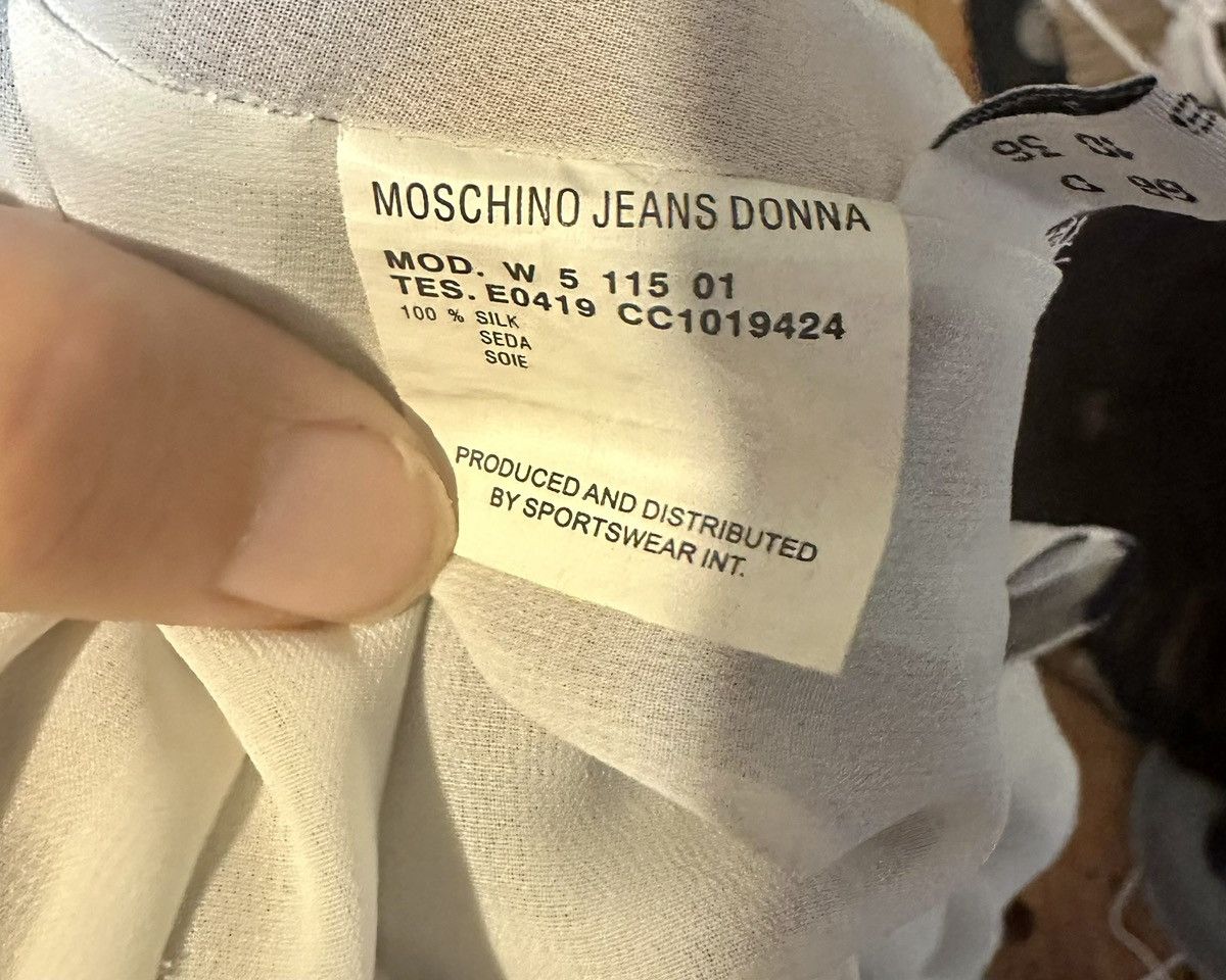 Boutique Moschino × Moschino × Vintage Moschino Archive Silk Boho Ruffle Dress Y2K Size 6 Size M / US 6-8 / IT 42-44 - 11 Thumbnail