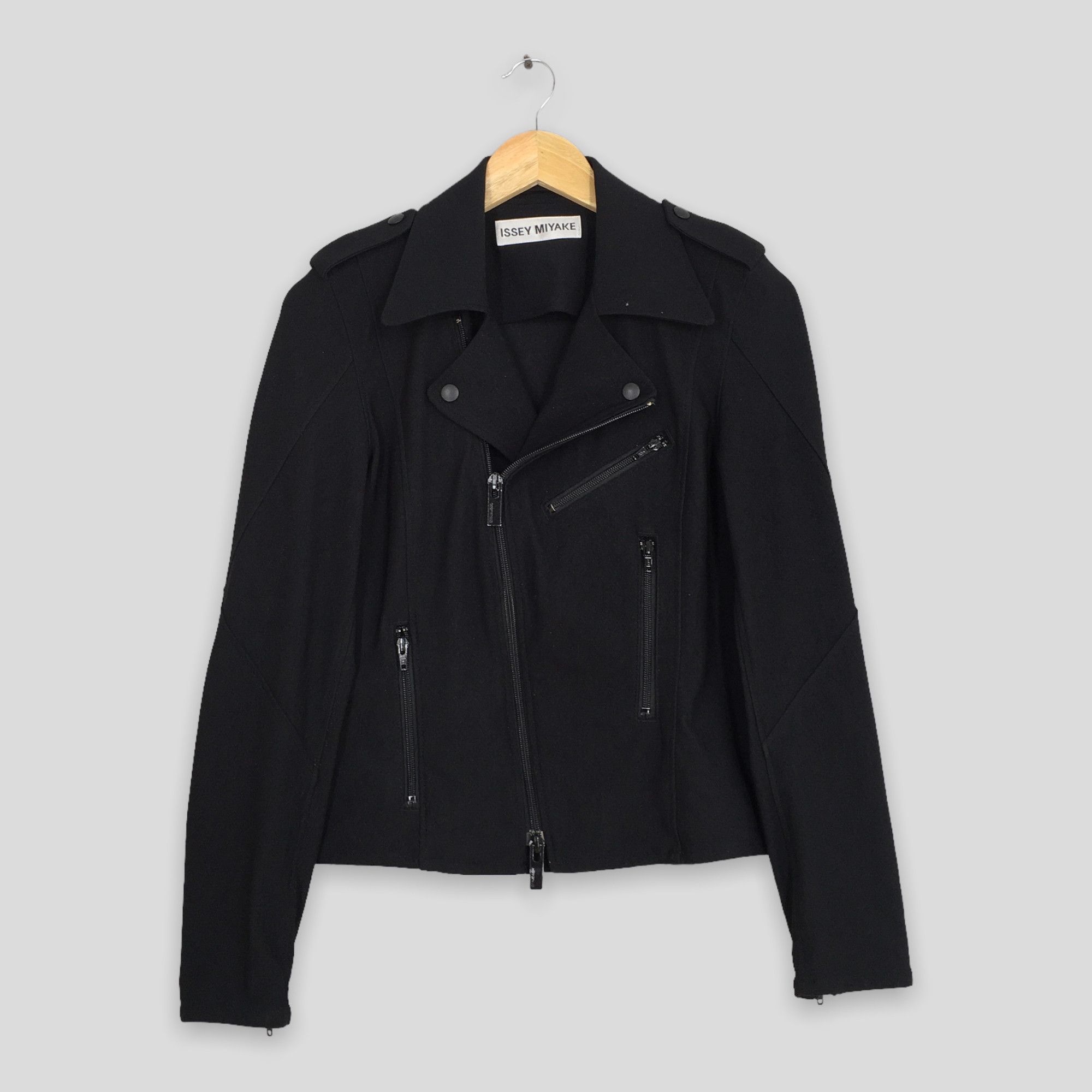 Issey Miyake Vintage Issey Miyake Double Collar Punk Jacket Small Size US S / EU 44-46 / 1 - 1 Thumbnail