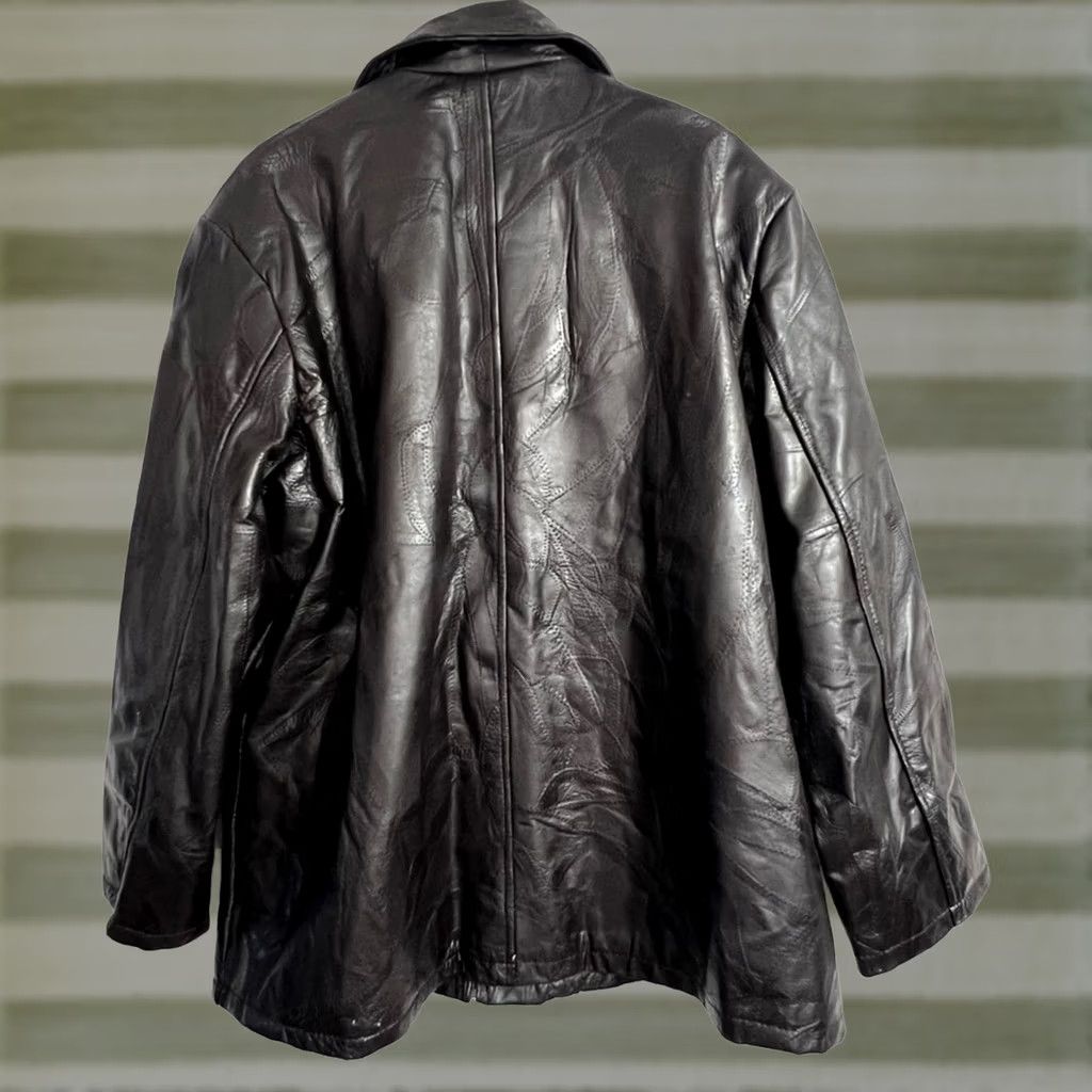 Vintage Maxam Leather Jacket Bomber 3XL Men Black Top Grain Lambskin High Quality Genuine Italian Mosaic Design Jacket Size US XXL / EU 58 / 5 - 1 Thumbnail