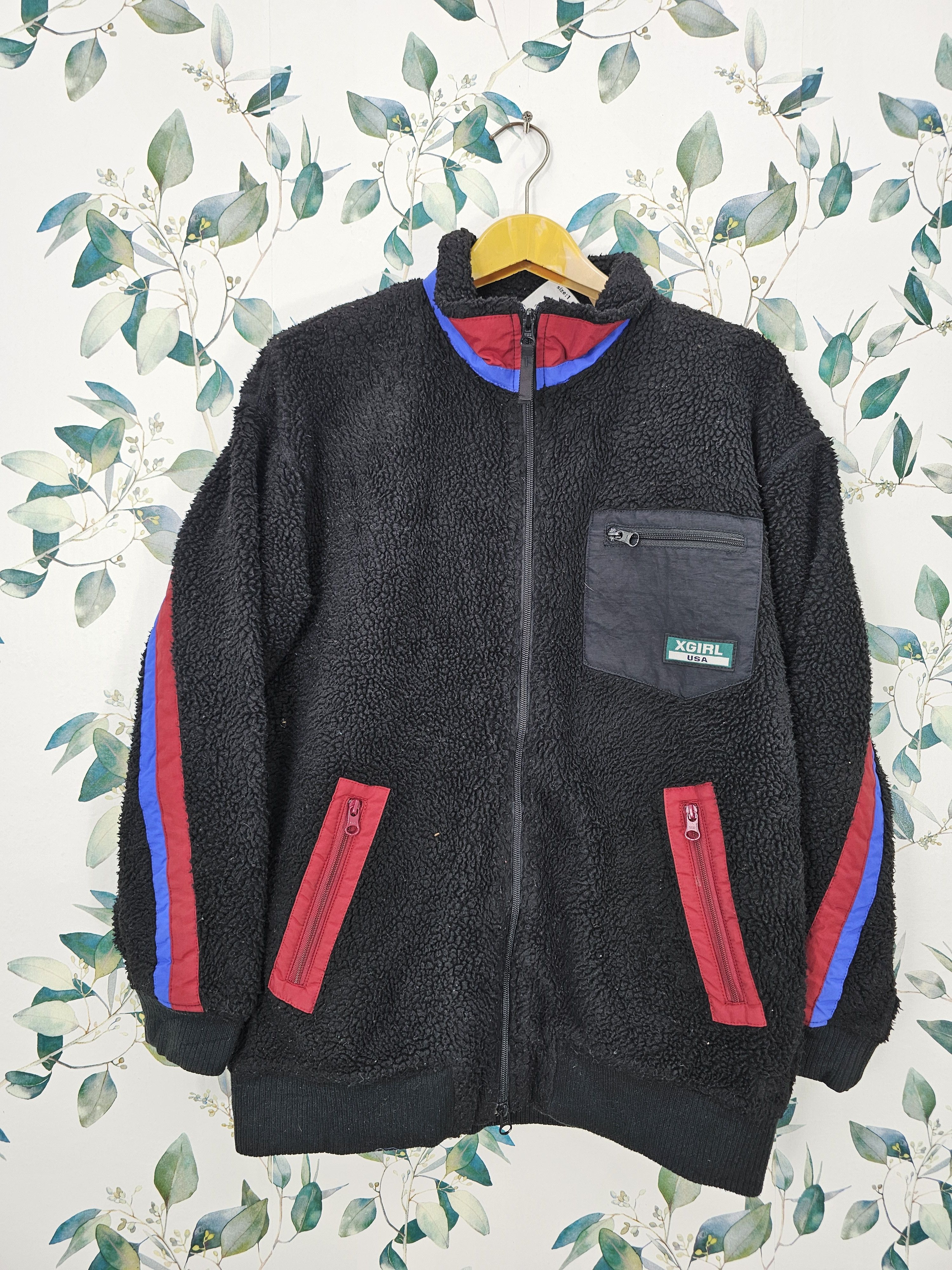 Japanese Brand Japanese Brand X-GIRL Usa Fleece Sherpa Jacket J0121 Size US M / EU 48-50 / 2 - 1 Thumbnail