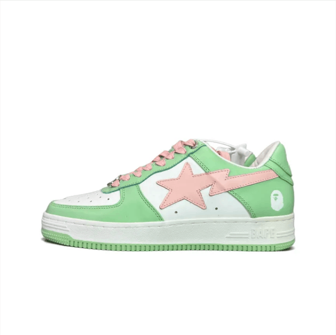 Bape ABATHINGAPE low-top sneaker men's green and pink Size US 8 / EU 41 - 3 Thumbnail