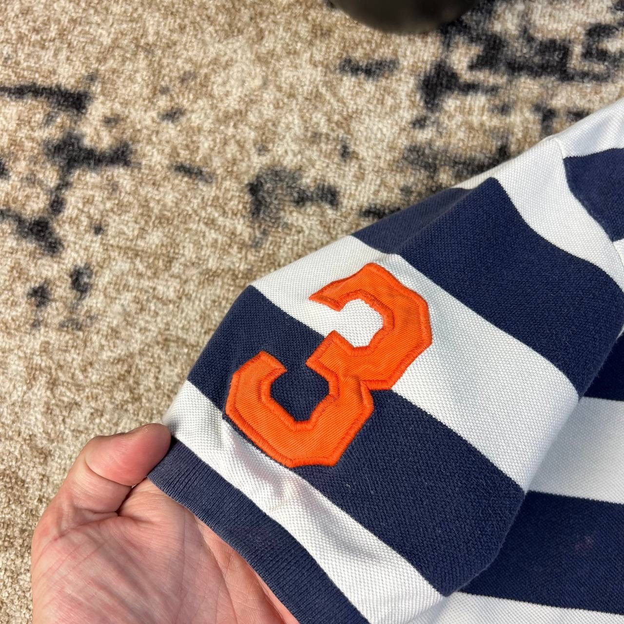 Polo Ralph Lauren Polo Ralph Lauren Big Logo Vintage Striped Rugby T-Shirt Size US XL / EU 56 / 4 - 5 Thumbnail