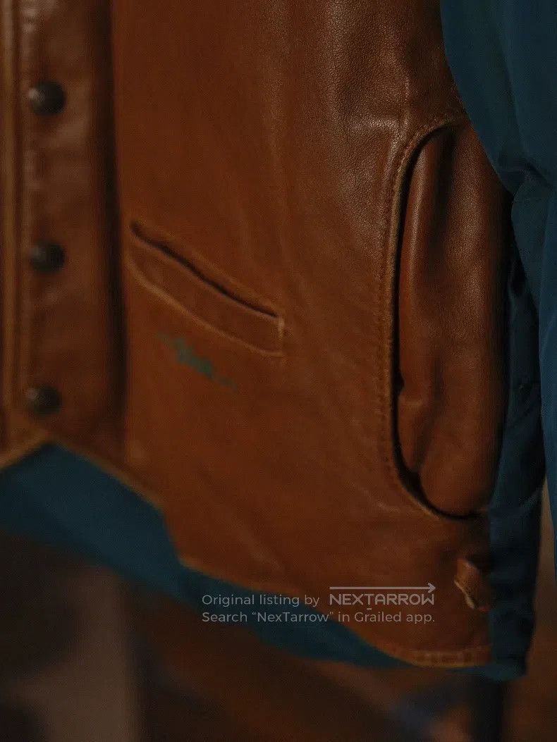 Schott Schott Down jacket brown calfskin on the chest Size US L / EU 52-54 / 3 - 6 Thumbnail