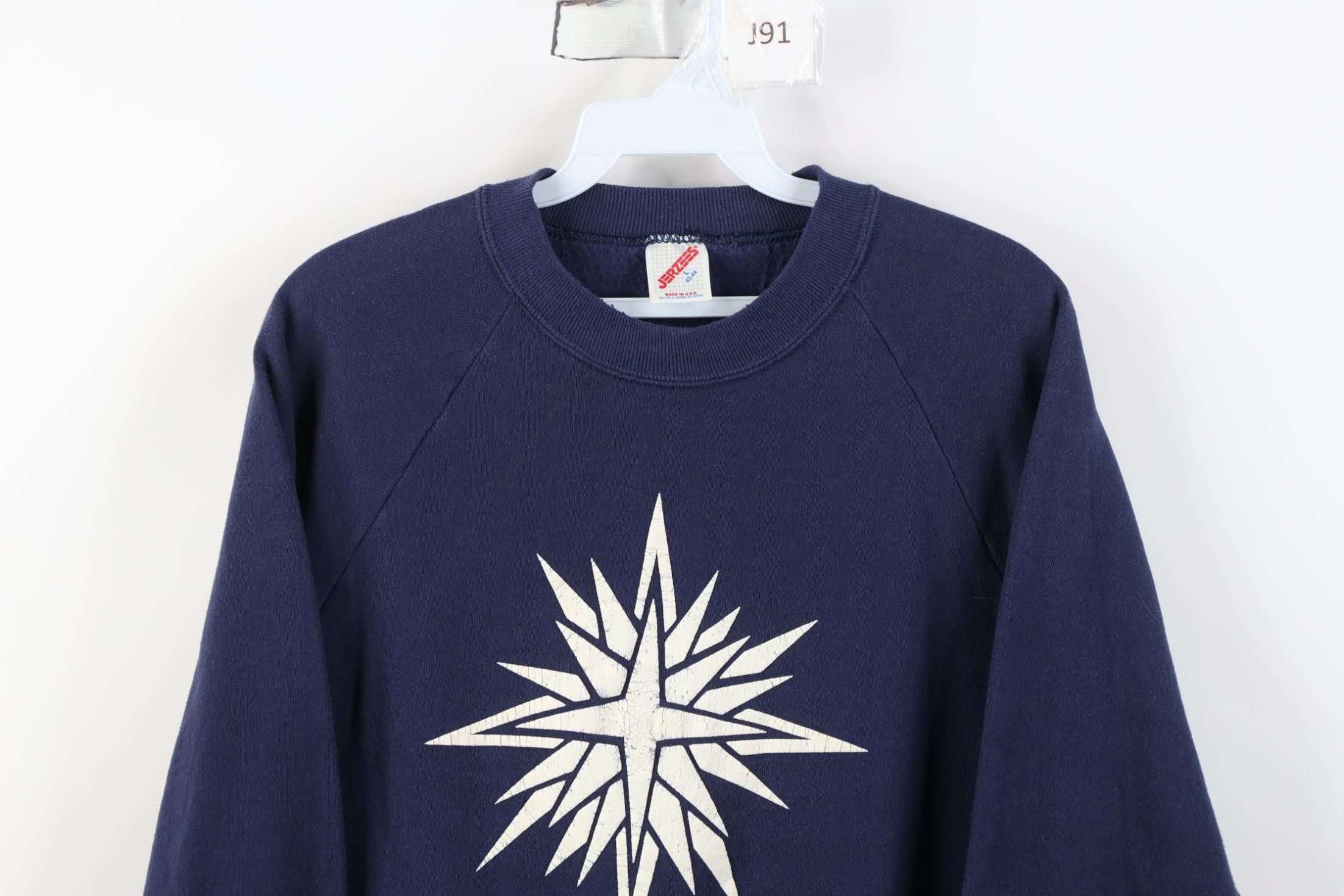 Vintage Vintage 90s Christmas North Star Crewneck Sweatshirt USA Size L / US 10 / IT 46 - 2 Thumbnail