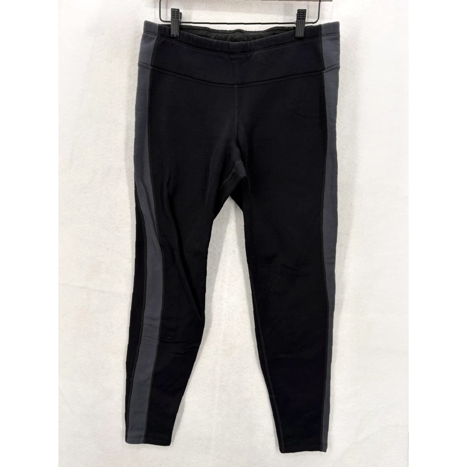 Athleta Athleta Leggings Womens L Black Colorblock Thermal Ankle Fleece Lined Zip Pocket Size 36" / US 14 / IT 50 - 2 Thumbnail
