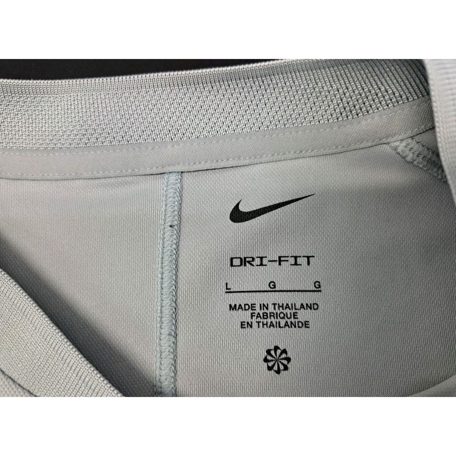 Nike Nike Dri-Fit Shirt Baseball Style Jersey Grey Large Men Short Sleeve Two Button Up Size US L / EU 52-54 / 3 - 3 Thumbnail