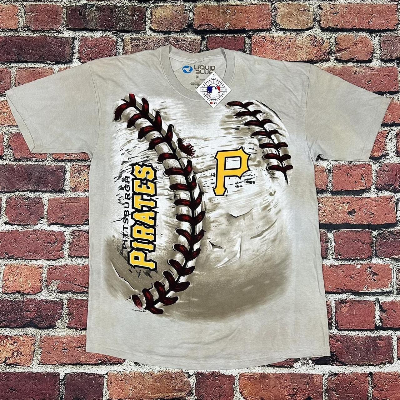 MLB Liquid Blue Pittsburgh Pirates Baseball Tie Dye T-Shirt 2014 Size US XL / EU 56 / 4 - 1 Thumbnail