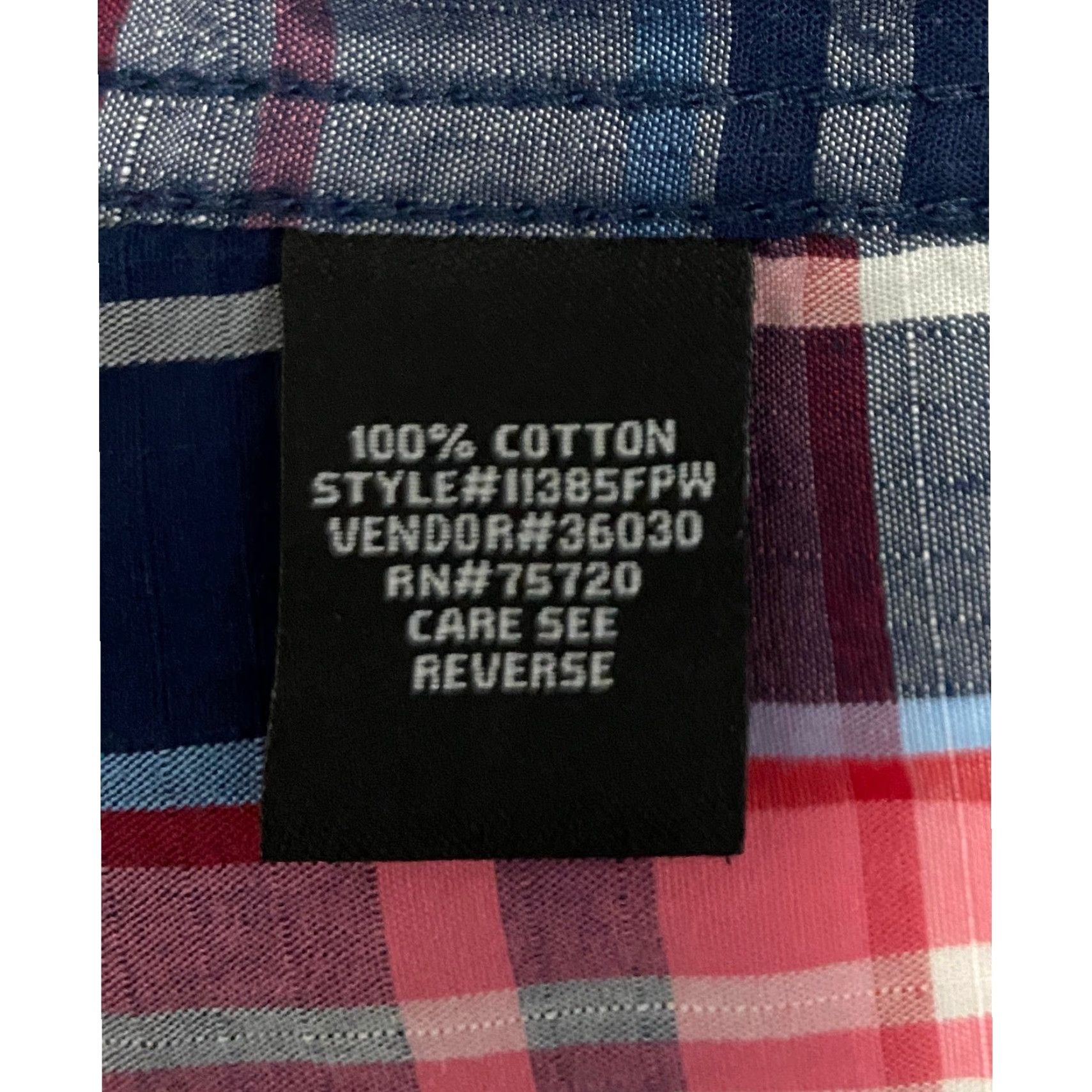 BKE BKE Shirt Western Plaid Pink Long Sleeve Button-Up Snap Pocket Collared Cotton Blend Men L Size US L / EU 52-54 / 3 - 6 Thumbnail