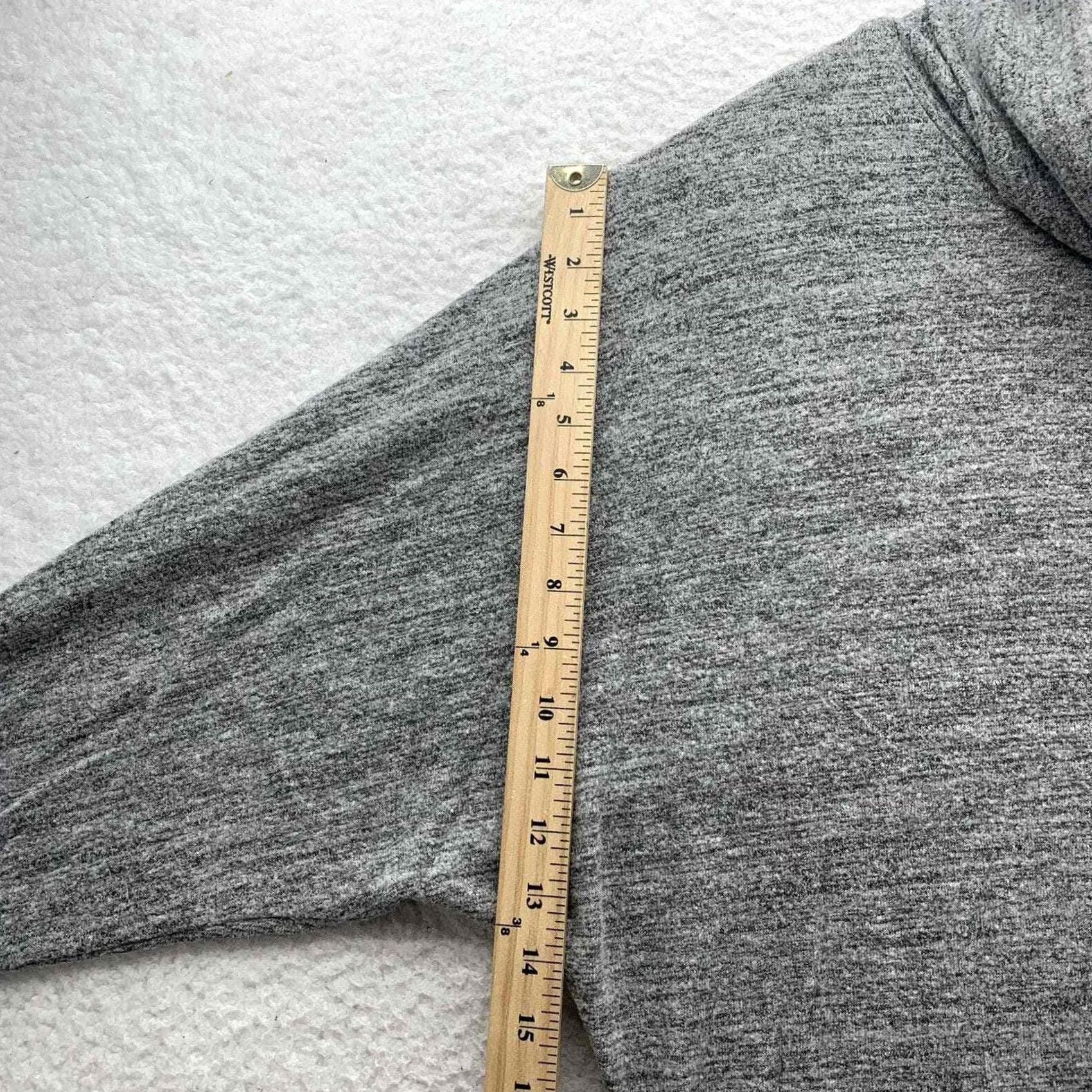 Lucky Brand Lucky Brand Sweater Womens Large Heather Gray Relaxed Mock Neck Soft Thin Preppy Size L / US 10 / IT 46 - 7 Thumbnail