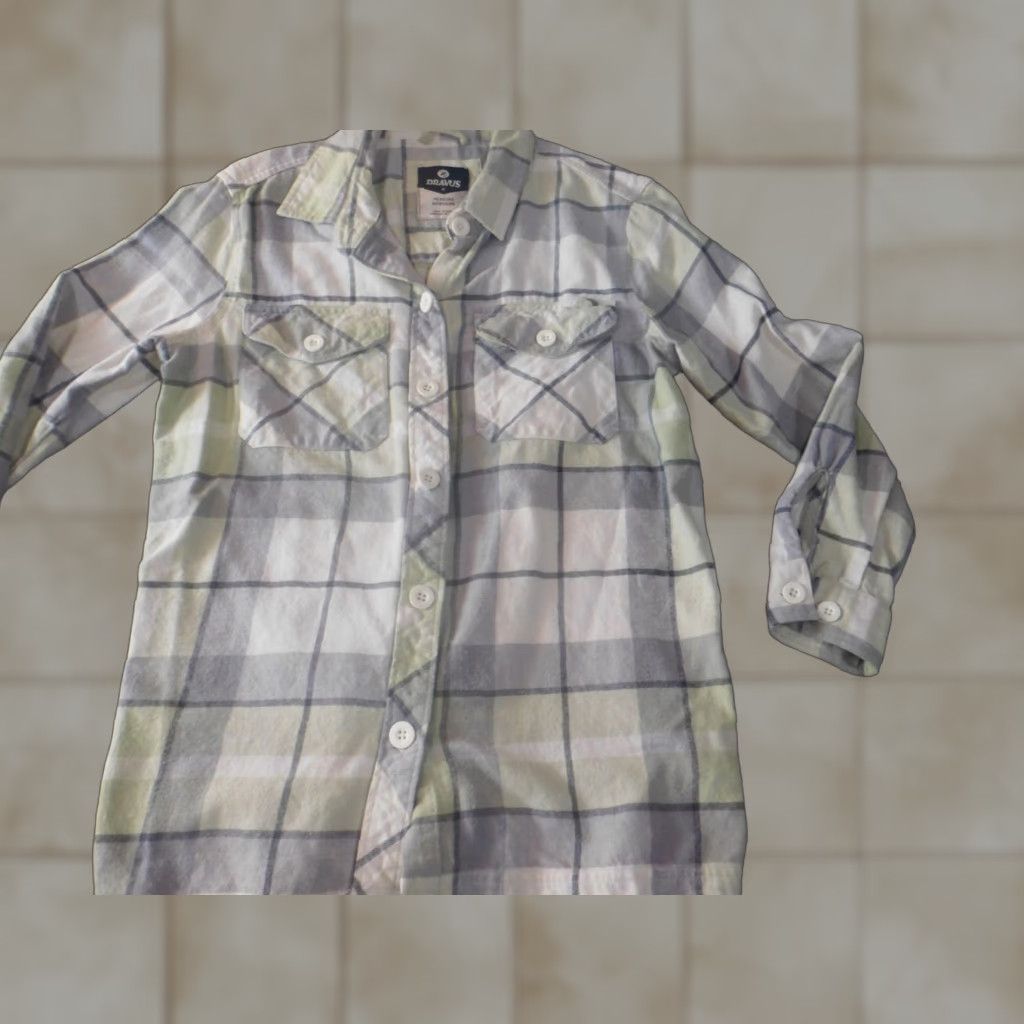Vintage Dravus Shirt Men's Small Green Plaid Flannel Button-Down Long Sleeve Cotton Size US S / EU 44-46 / 1 - 1 Thumbnail