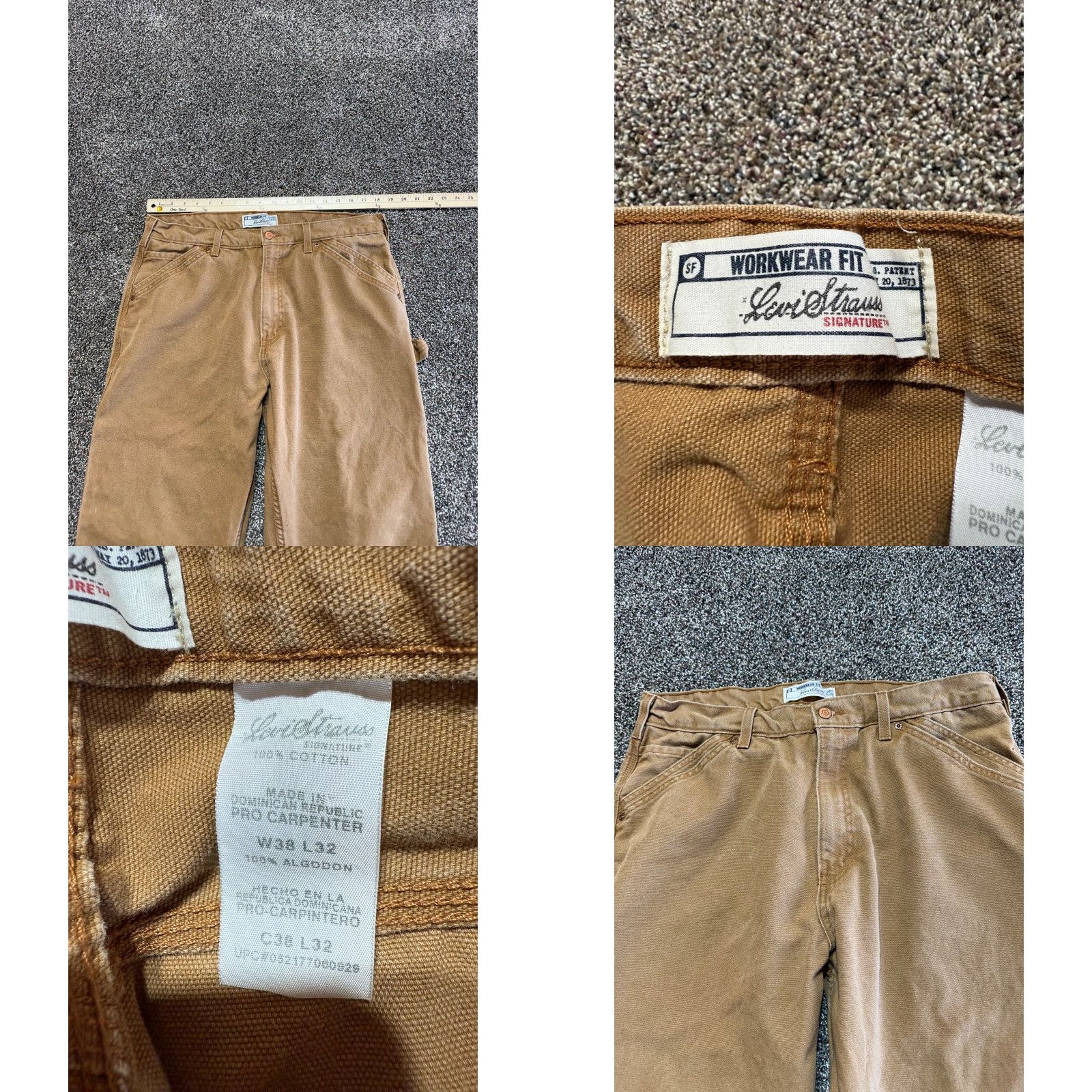 Levi's Levis Jeans Men 38X32 Denim Cotton 5-Pocket Straight Blue Regular Tan Vintage No Size US 38 / EU 54 - 8 Thumbnail